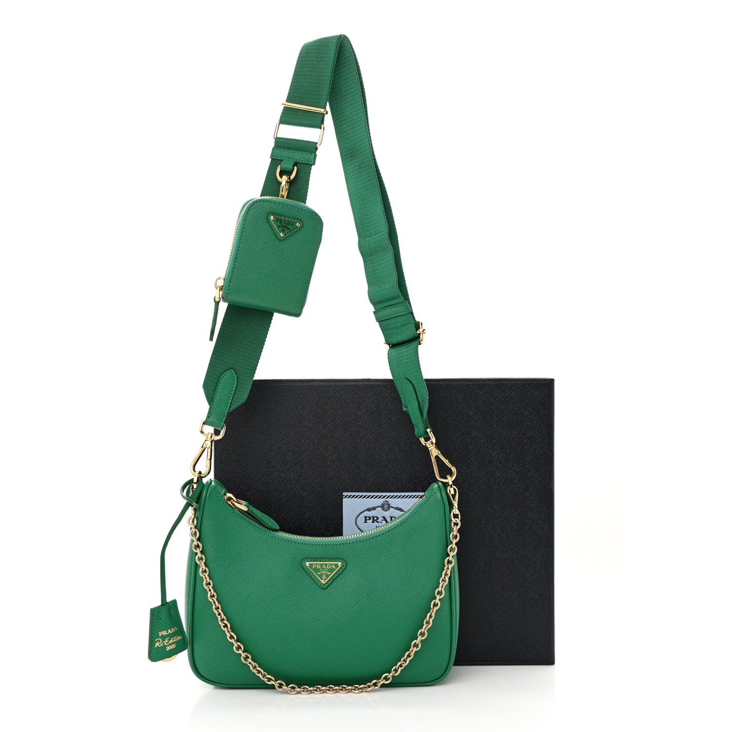 Saffiano Lux Re-Edition 2005 Shoulder Bag Mango