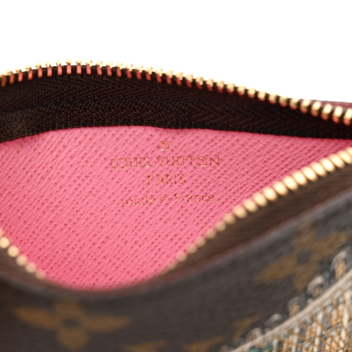Monogram 2022 Christmas Animation Paris Key Pouch Pink