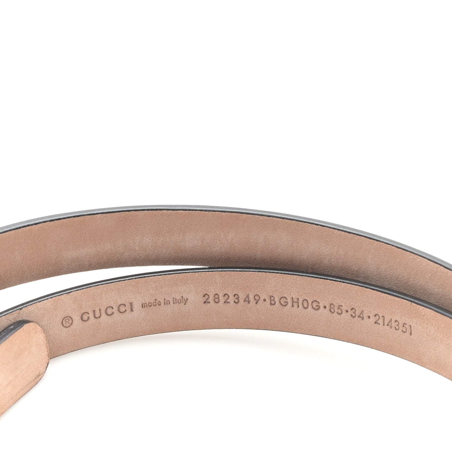 Calfskin Horsebit Skinny Belt 85 34 Black