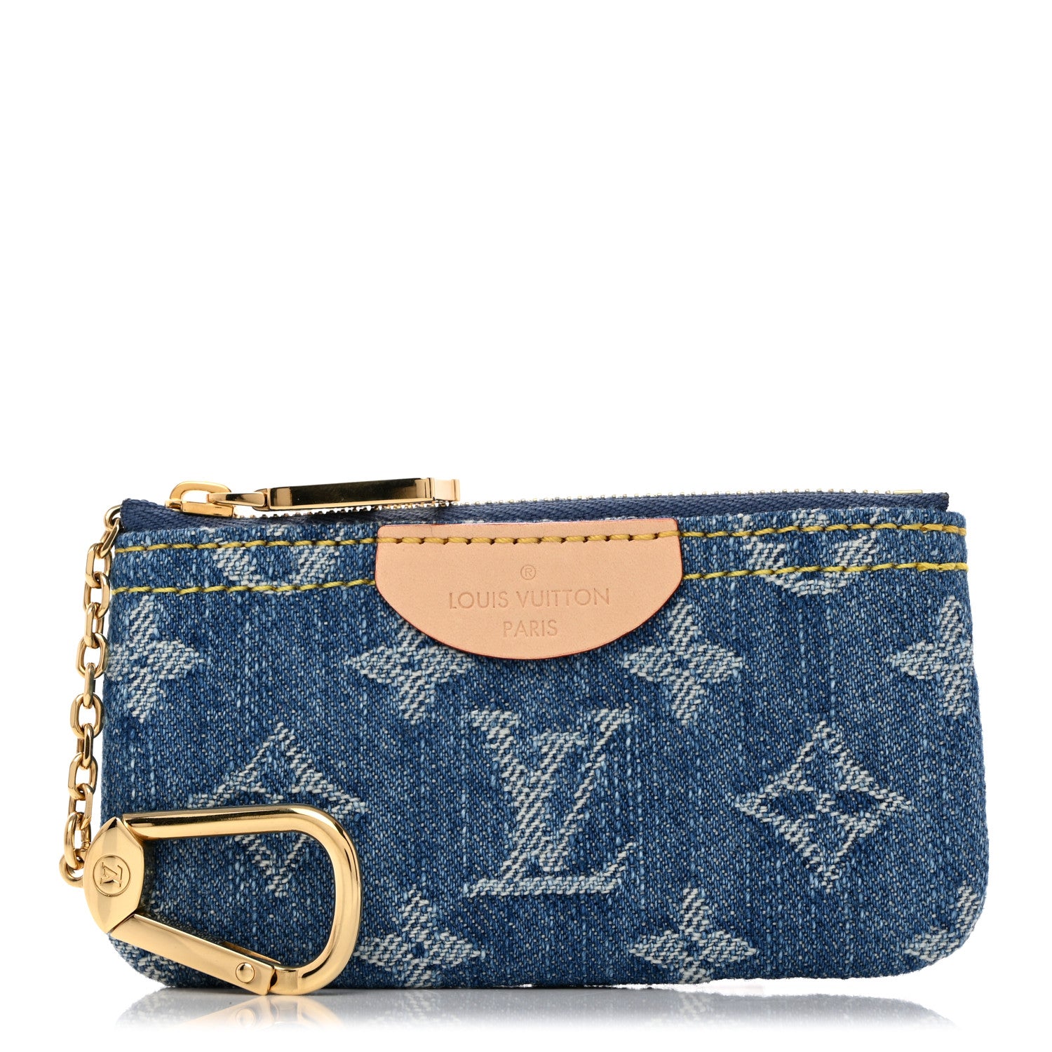Louis Vuitton Monogram Denim Key Pouch Denim Blue 1 of 7