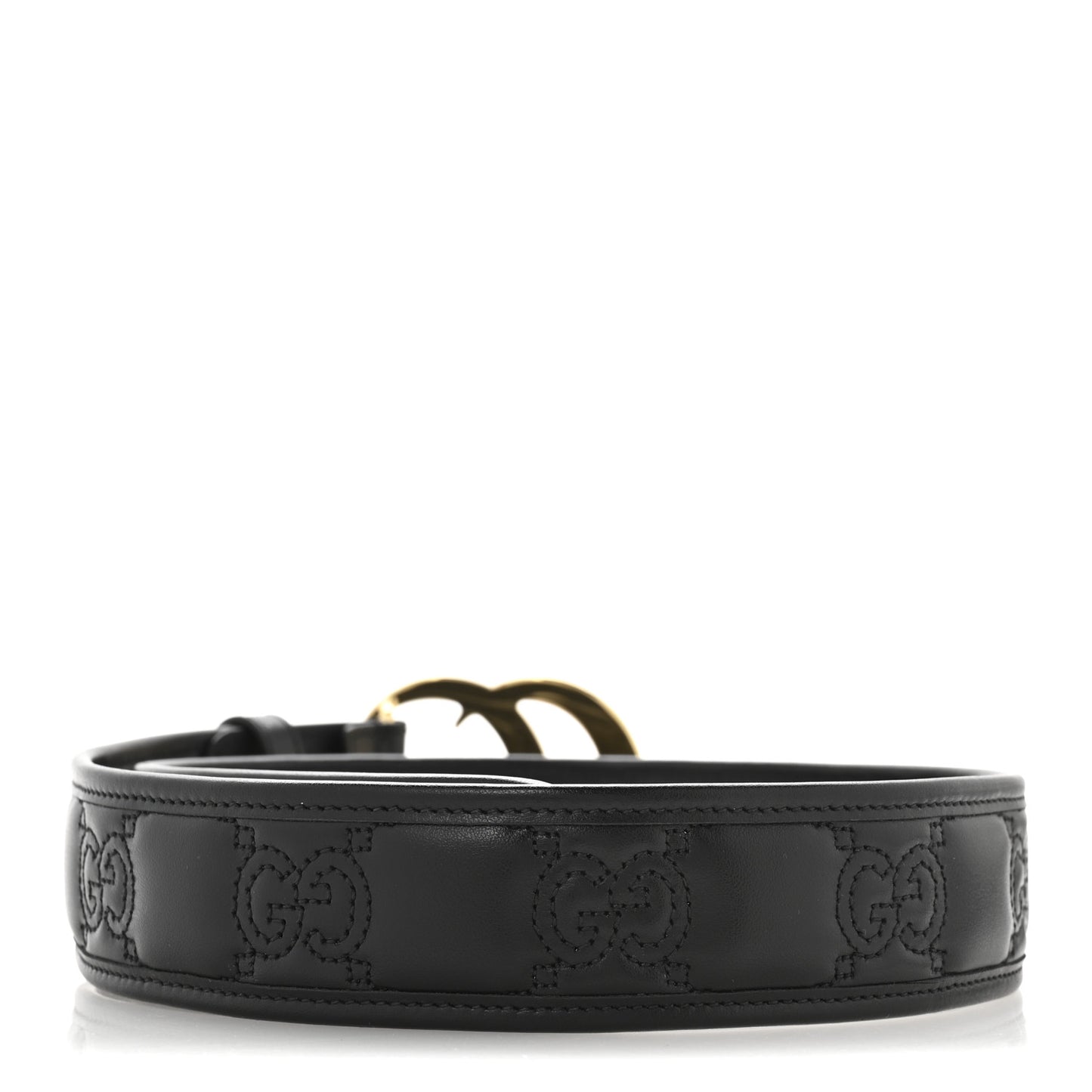 Calfskin GG Matelasse Marmont 40mm Belt 70 28 Black