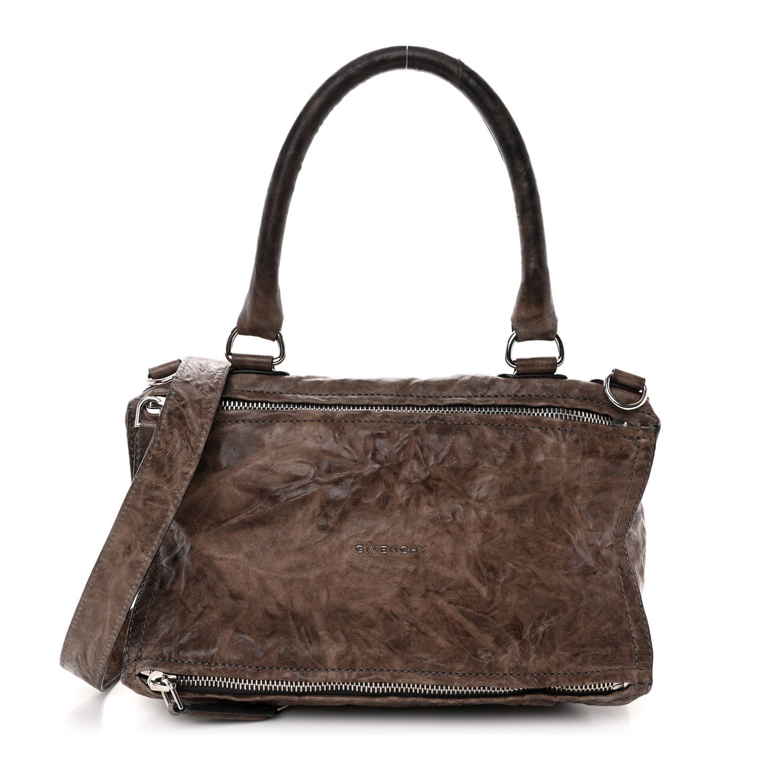 Givenchy Tumbled Sheepskin Medium Pandora Charcoal 1432774