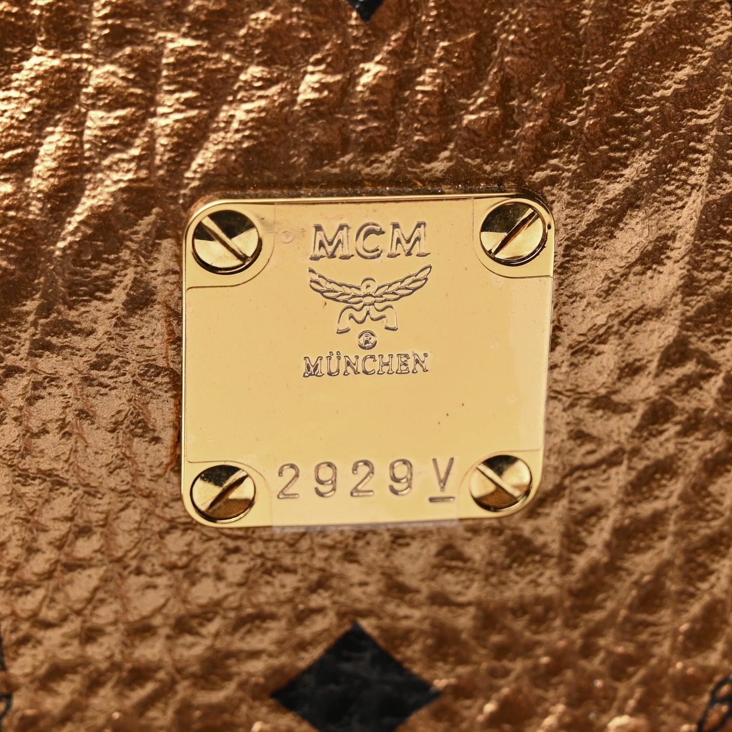 Metallic Visetos Small Stark Backpack Gold