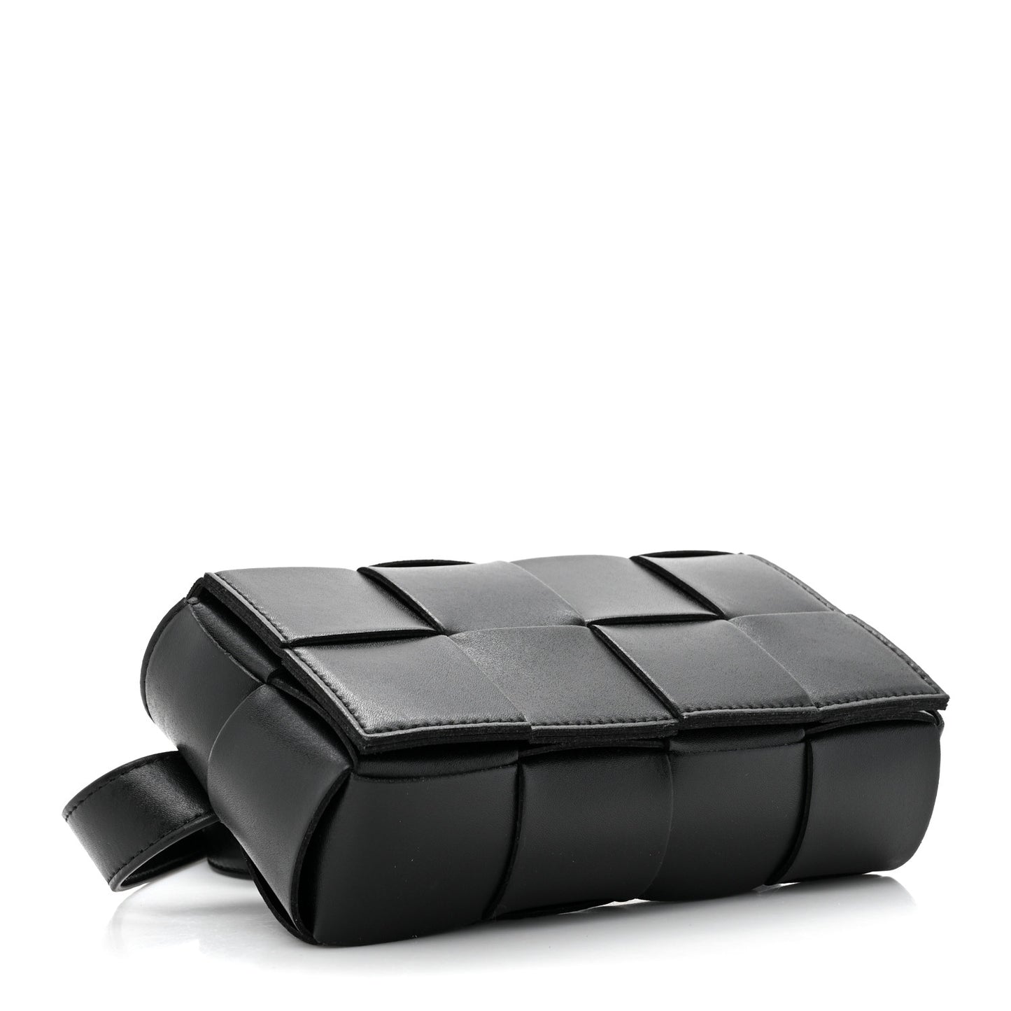 Nappa Maxi Intreccio The Belt Cassette Bag Black