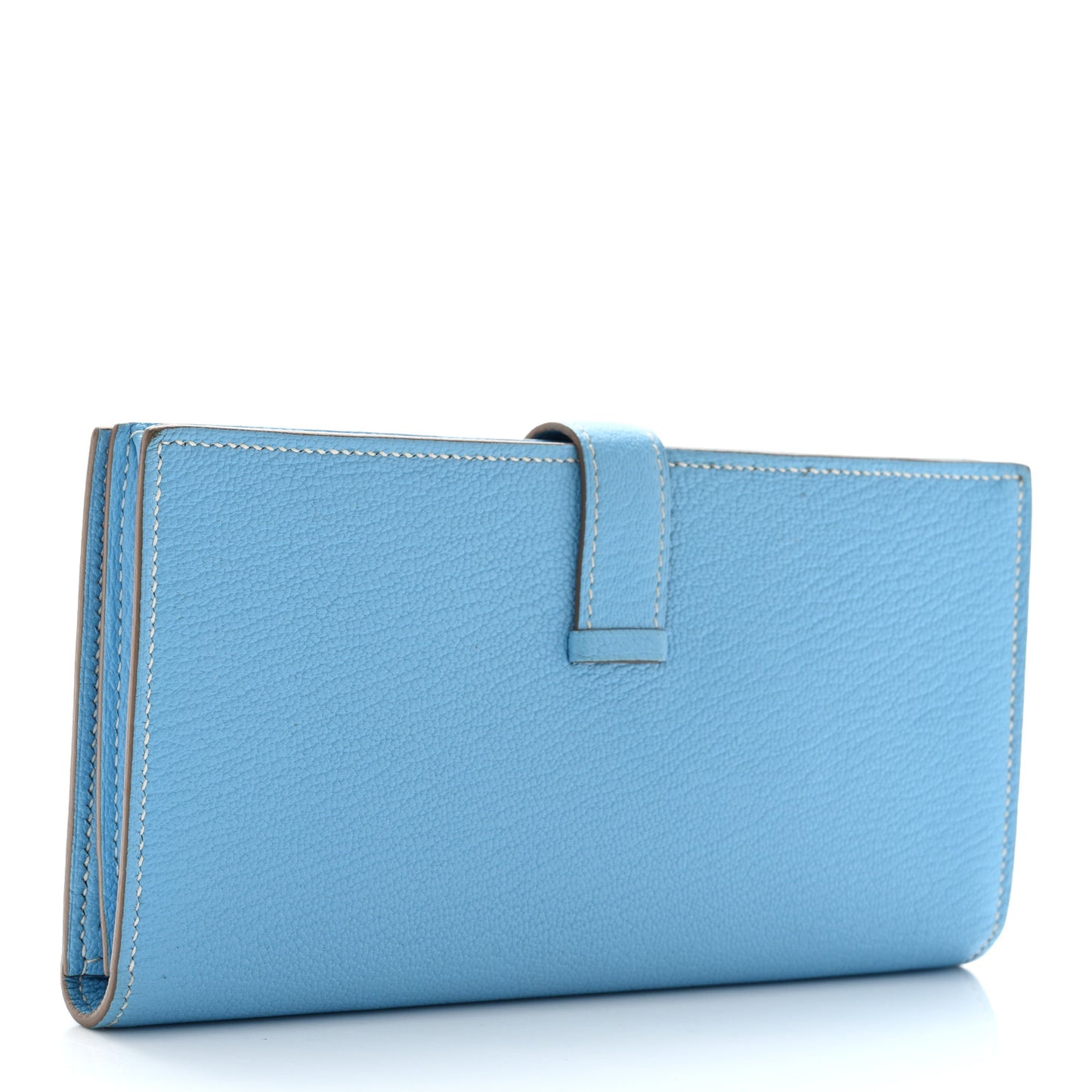 Chevre Mysore Bearn Gusset Wallet Celeste