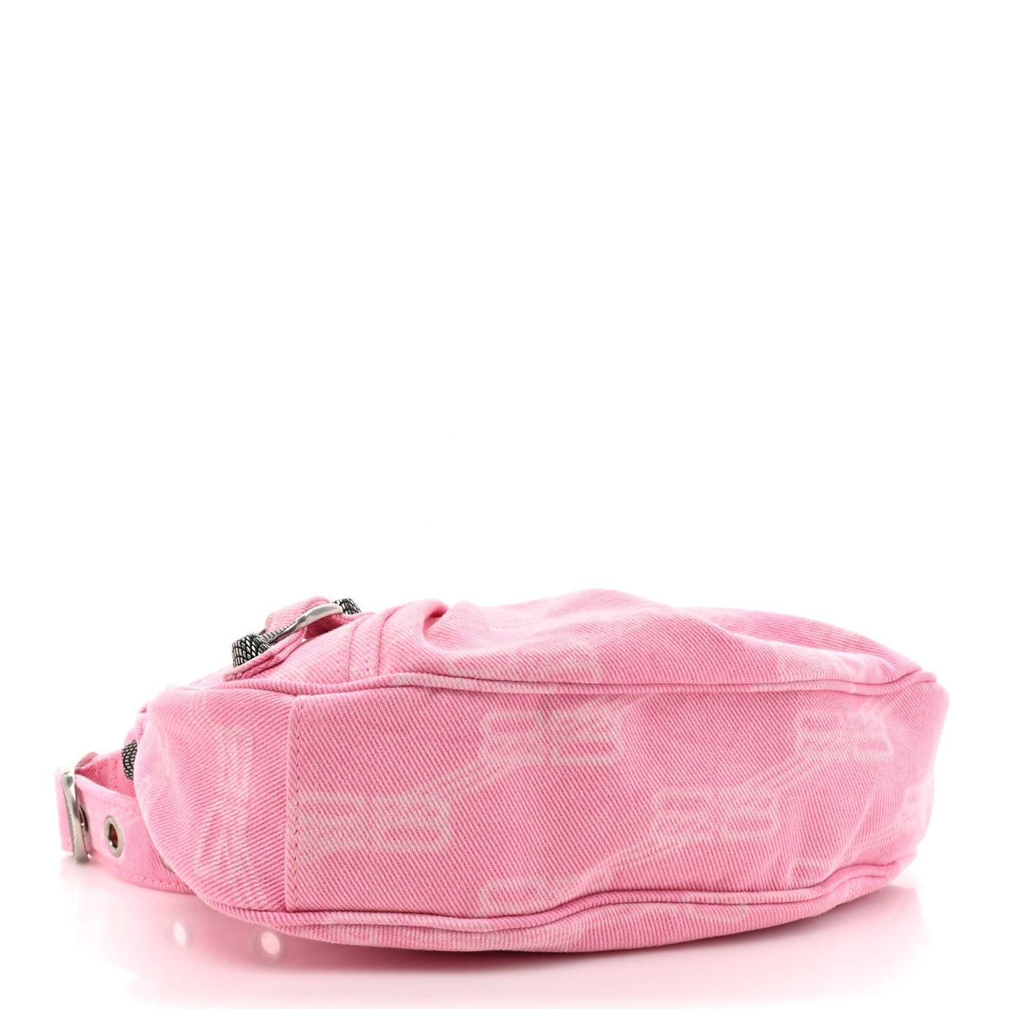Denim BB Monogram Le Cagole Shoulder Bag XS Pink