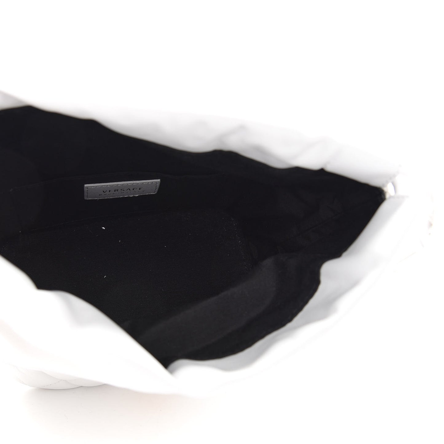 Nappa Quilted Medusa Bucket Bag White