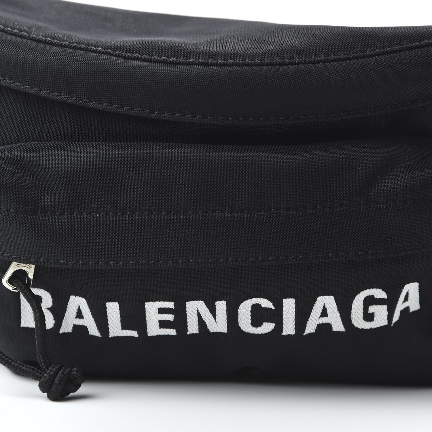 Balenciaga Recycled Sport Nylon Logo Embroidered Wheel Beltpack Black 10 of 10