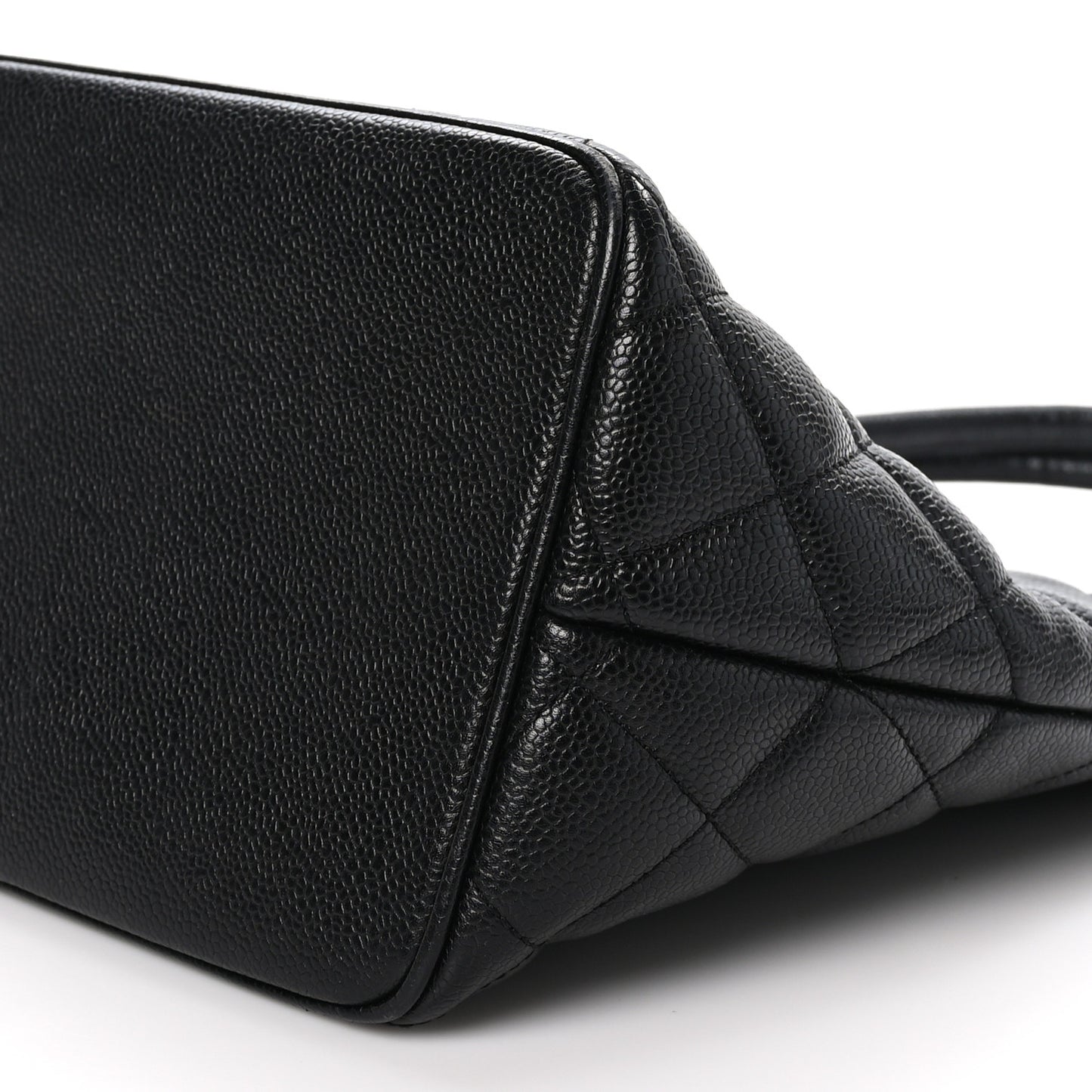 Caviar Quilted Medallion Tote Black