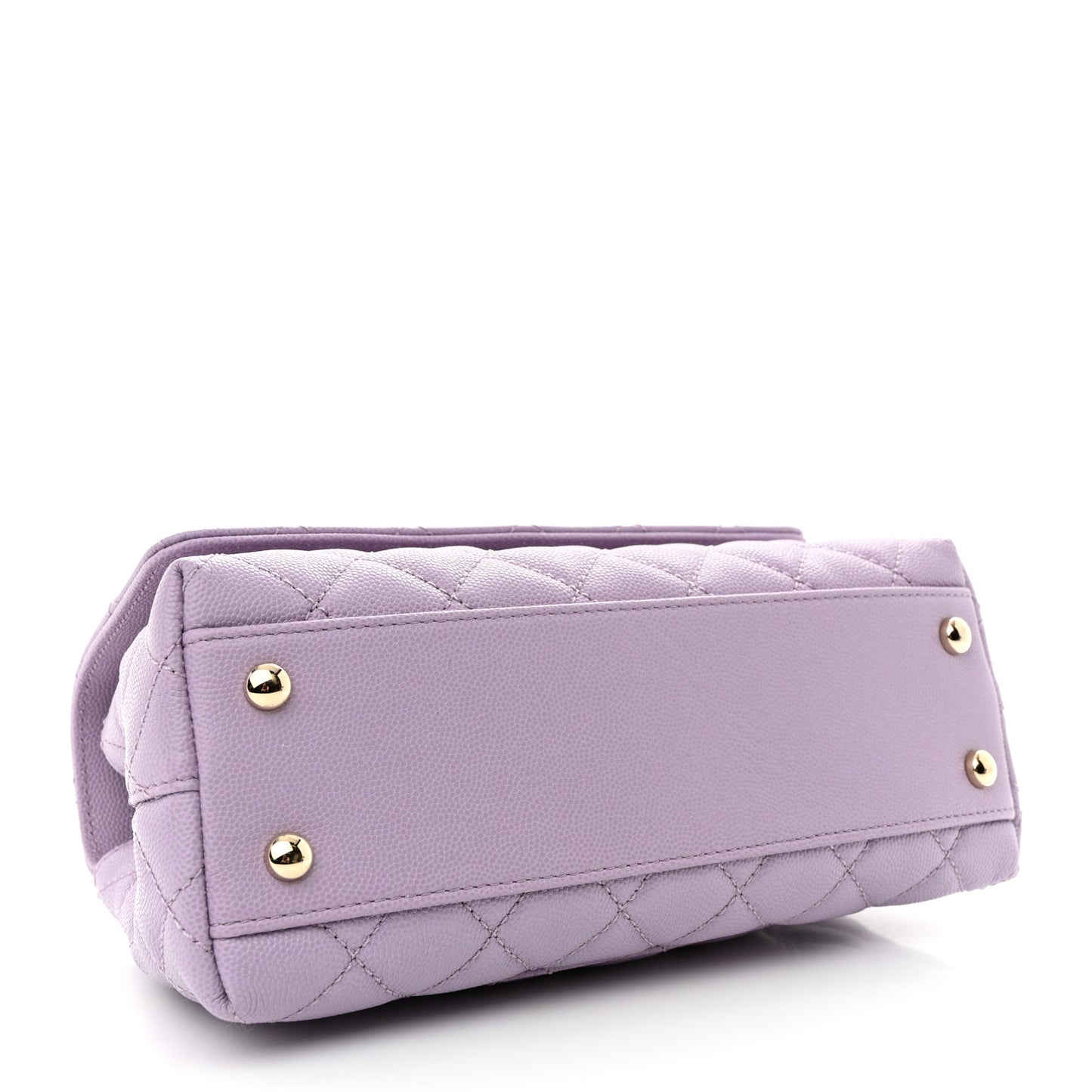 Caviar Quilted Mini Coco Handle Flap Light Purple