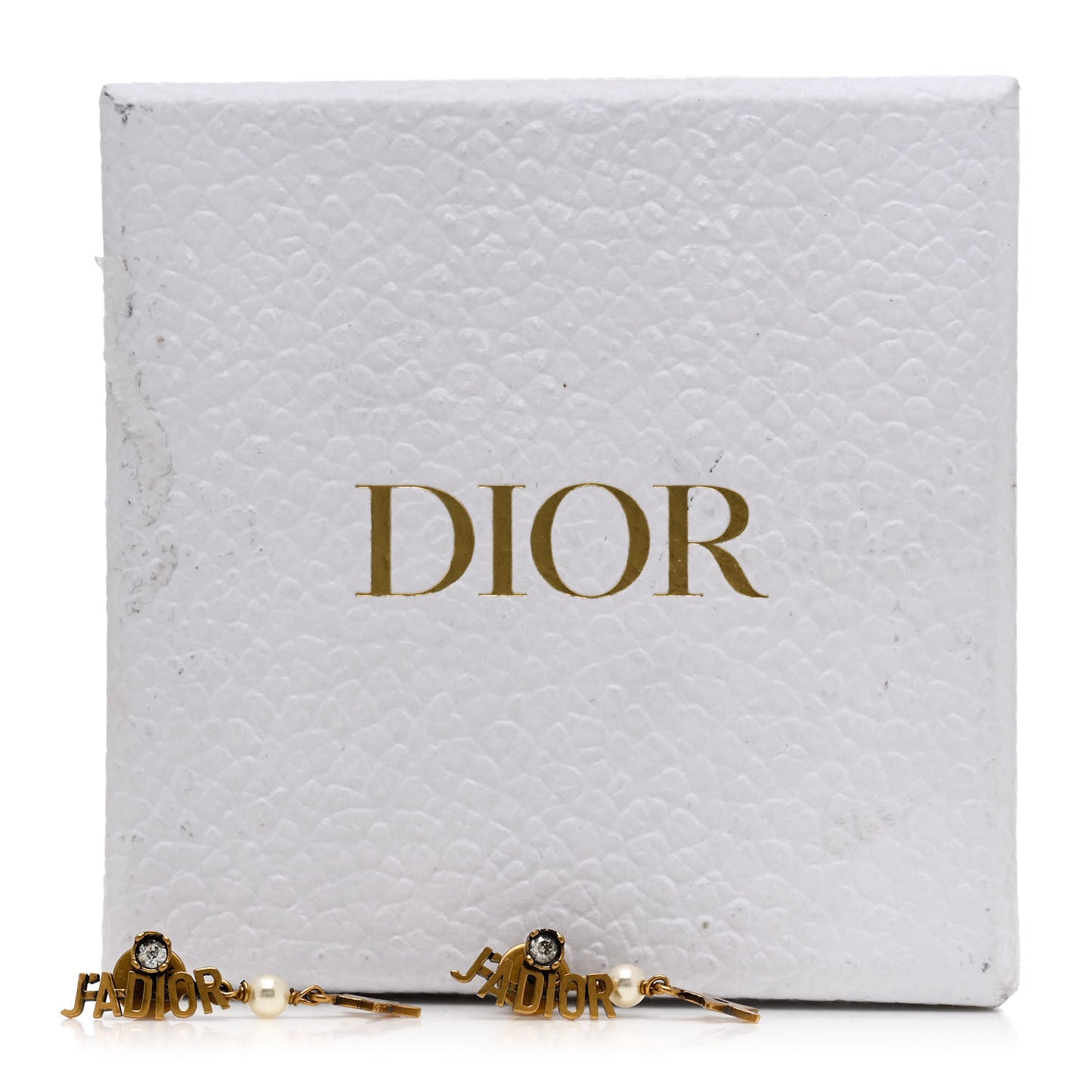 Pearl Crystal Star J'adior Drop Earrings Antique Gold