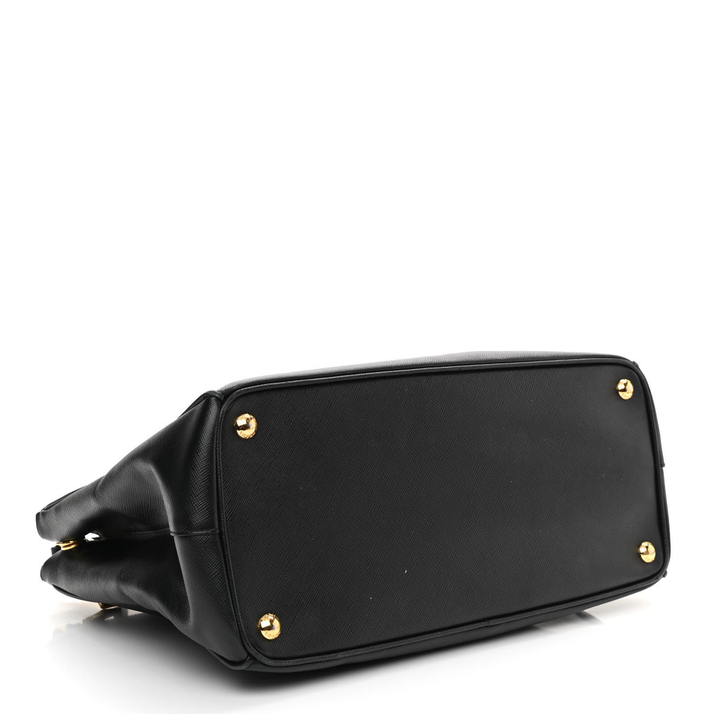 Saffiano Medium Galleria Double Zip Tote Black