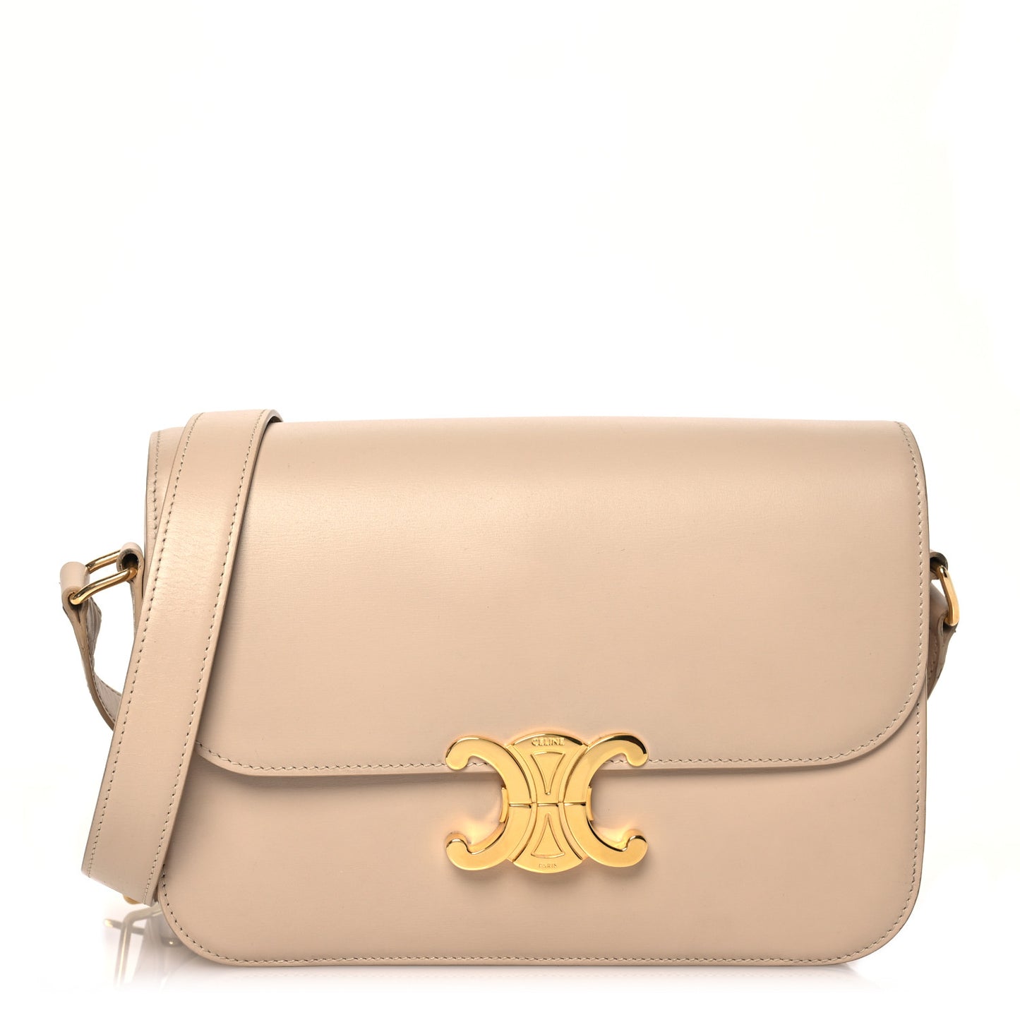 Shiny Calfskin Medium Triomphe Nude