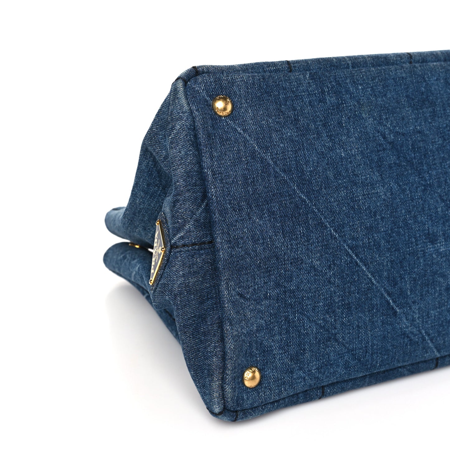 Denim Logo Tote Bleu