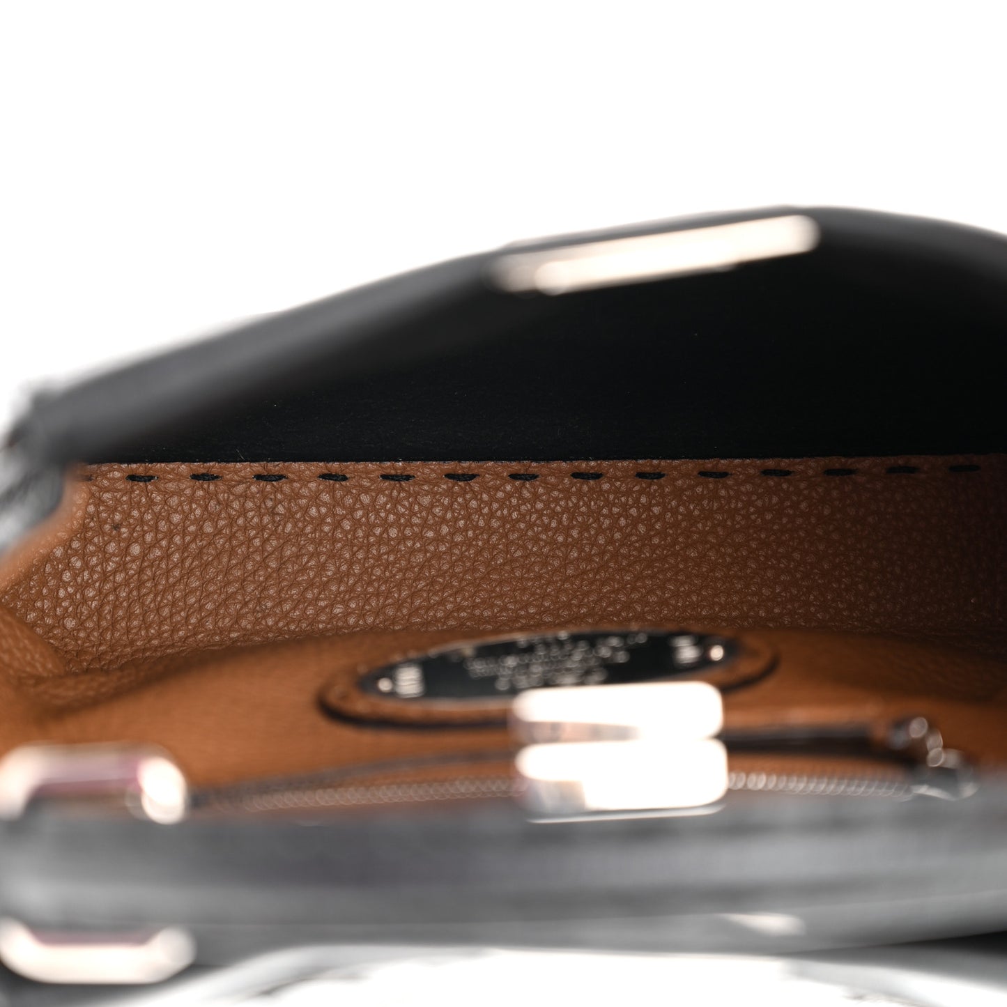 Cuoio Romano Selleria Bi-Color Mini Peekaboo Iconic Satchel Black Mou