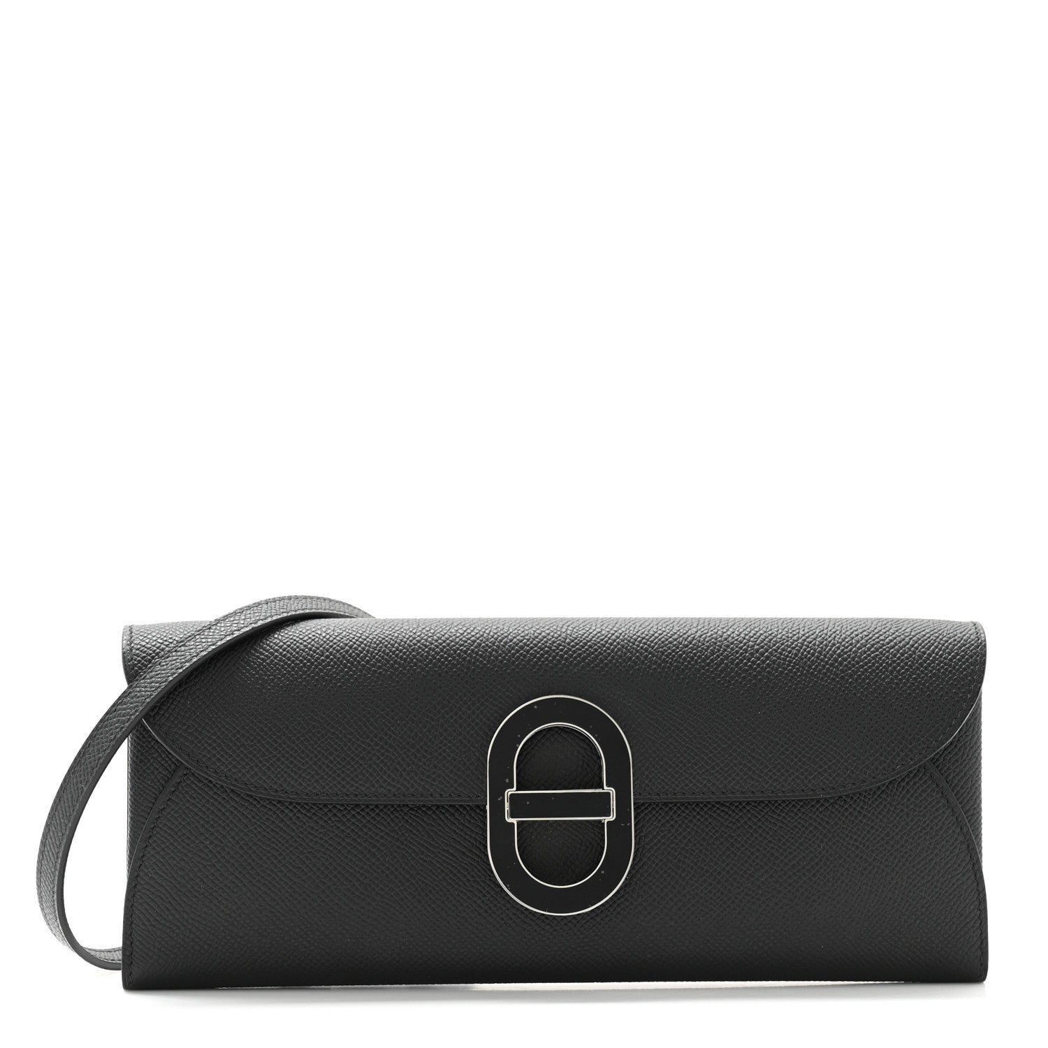 Hermes Epsom Enamel Maillon Wallet To Go Black 1 of 9