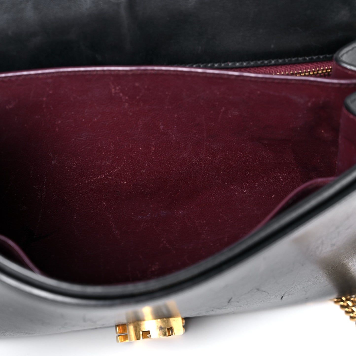 Smooth Calfskin Monogram Cassandra Clasp Bag Black