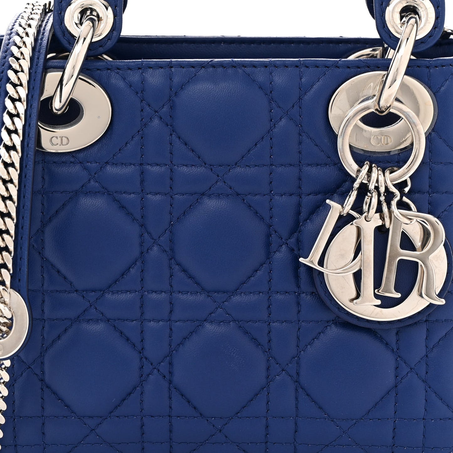 Lambskin Cannage Mini Lady Dior Blue