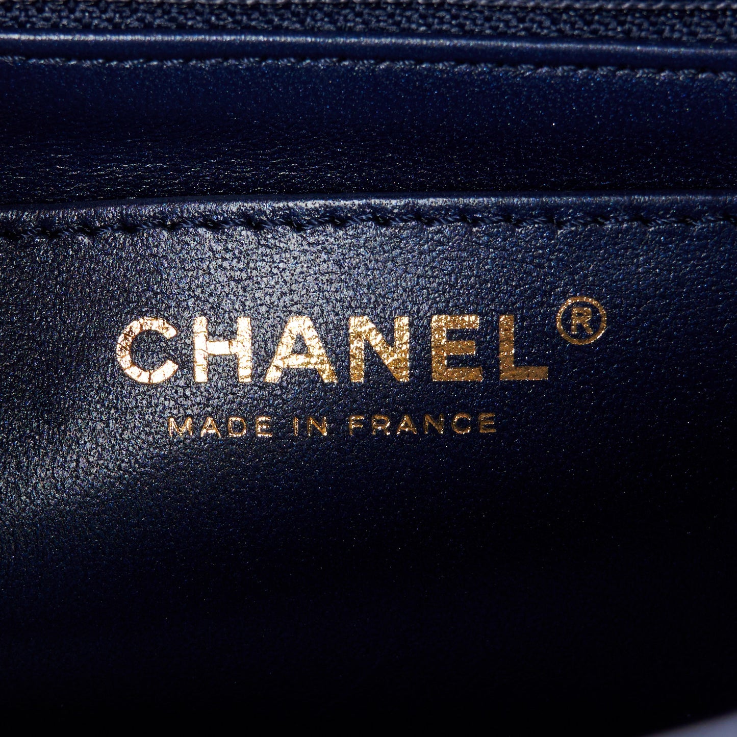 Iridescent Aged Calfskin Quilted 2.55 Reissue Mini Flap Navy