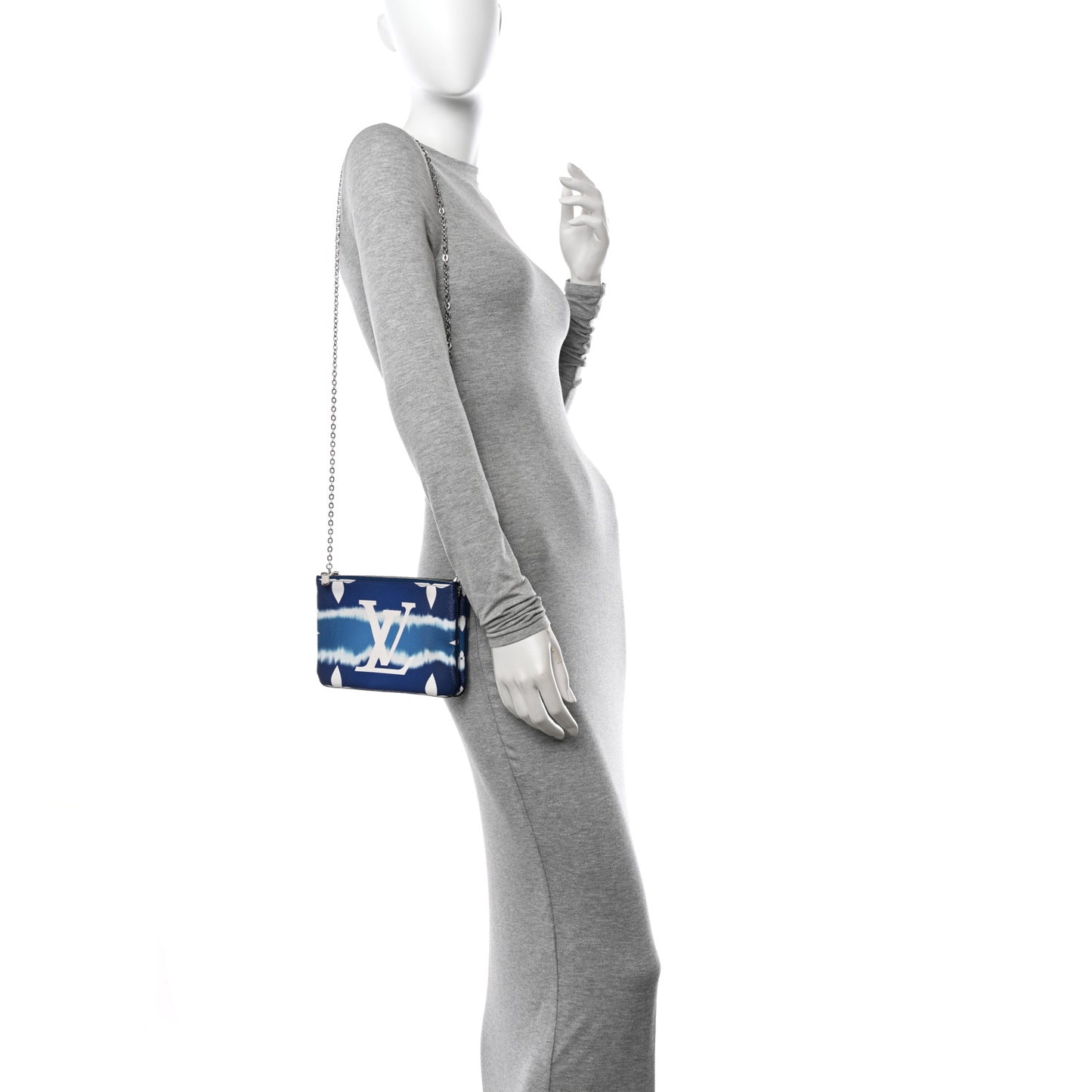 Monogram Giant Escale Double Zip Pochette Blue