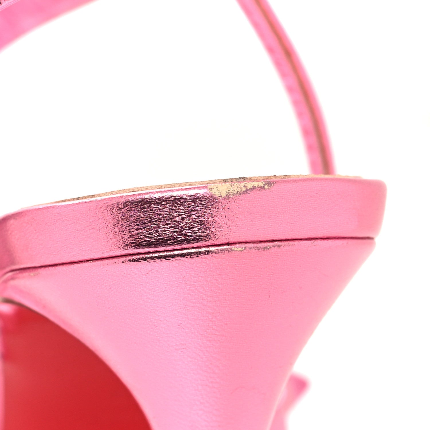 Christian Louboutin Metallic Calfskin Spikita 100 Sandals 39.5 Fuchsia 8 of 8