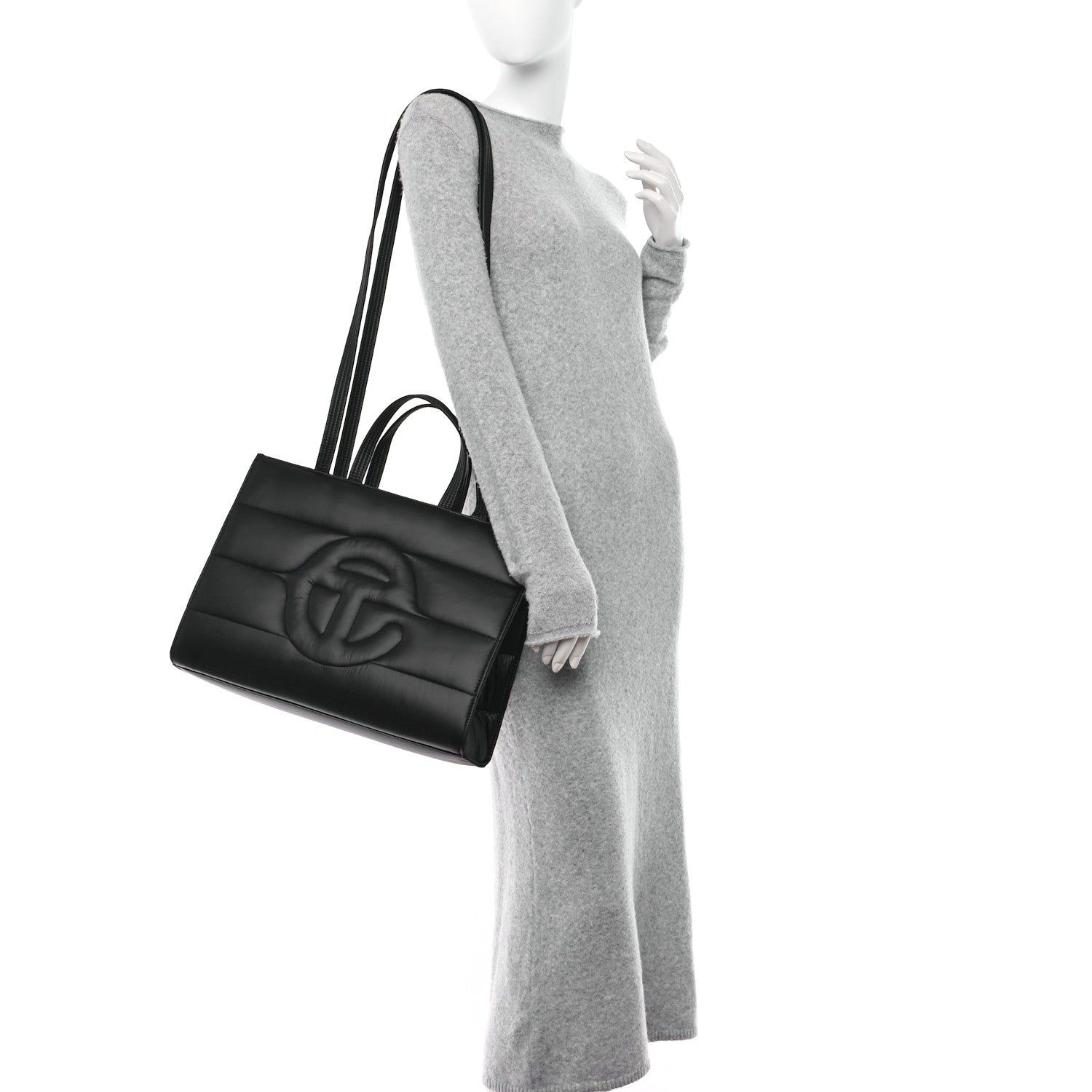 Telfar Nylon Medium Puff Shopping Bag Black 2 of 13