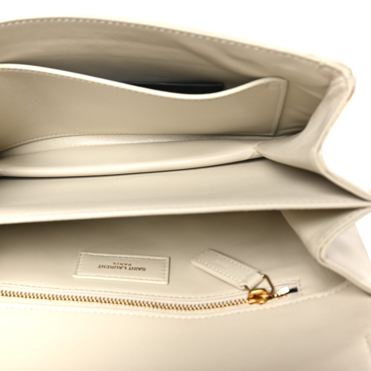 Smooth Calfskin Le Maillon Satchel Crema Soft