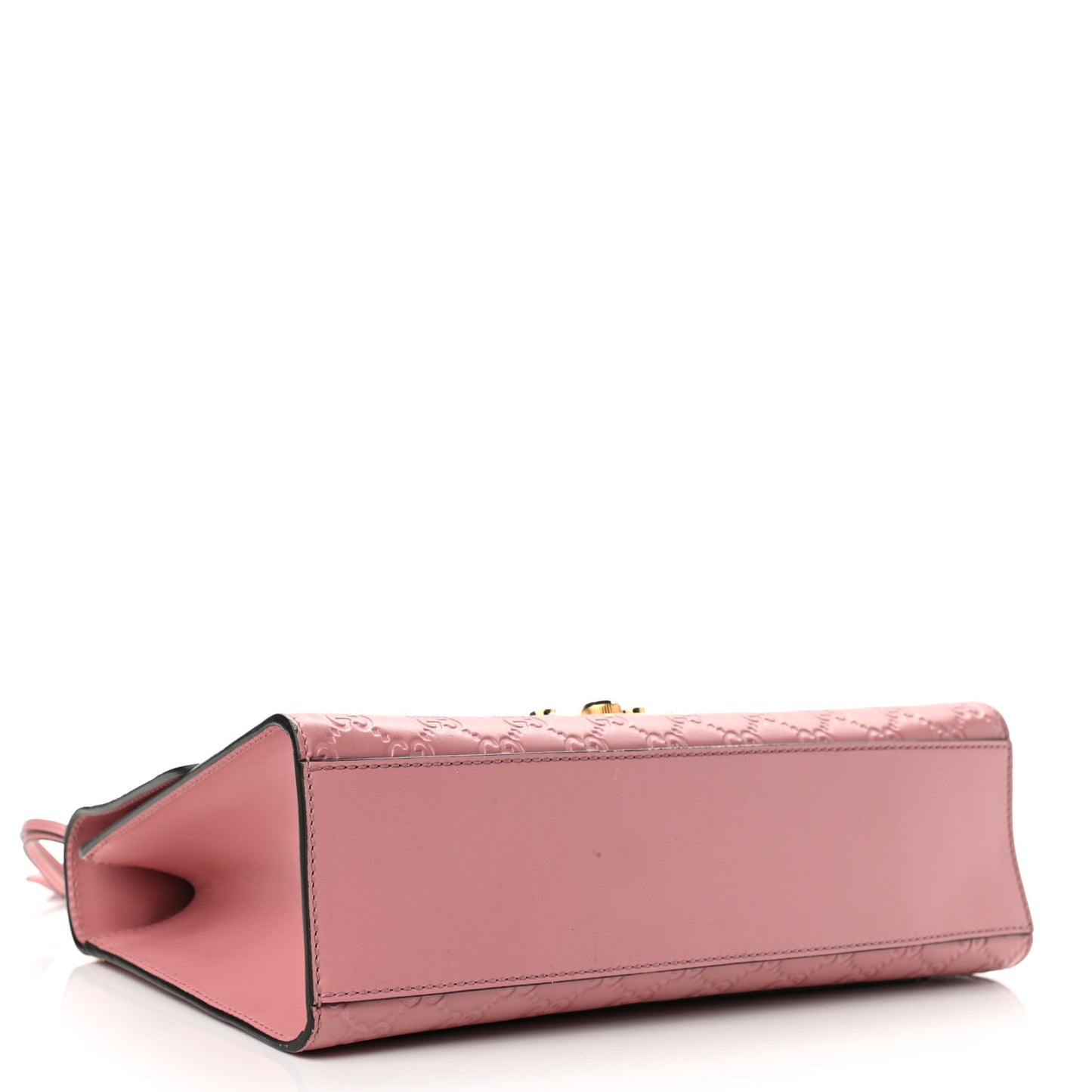 Guccissima Signature Medium Padlock Shoulder Bag Rose Baby Candy