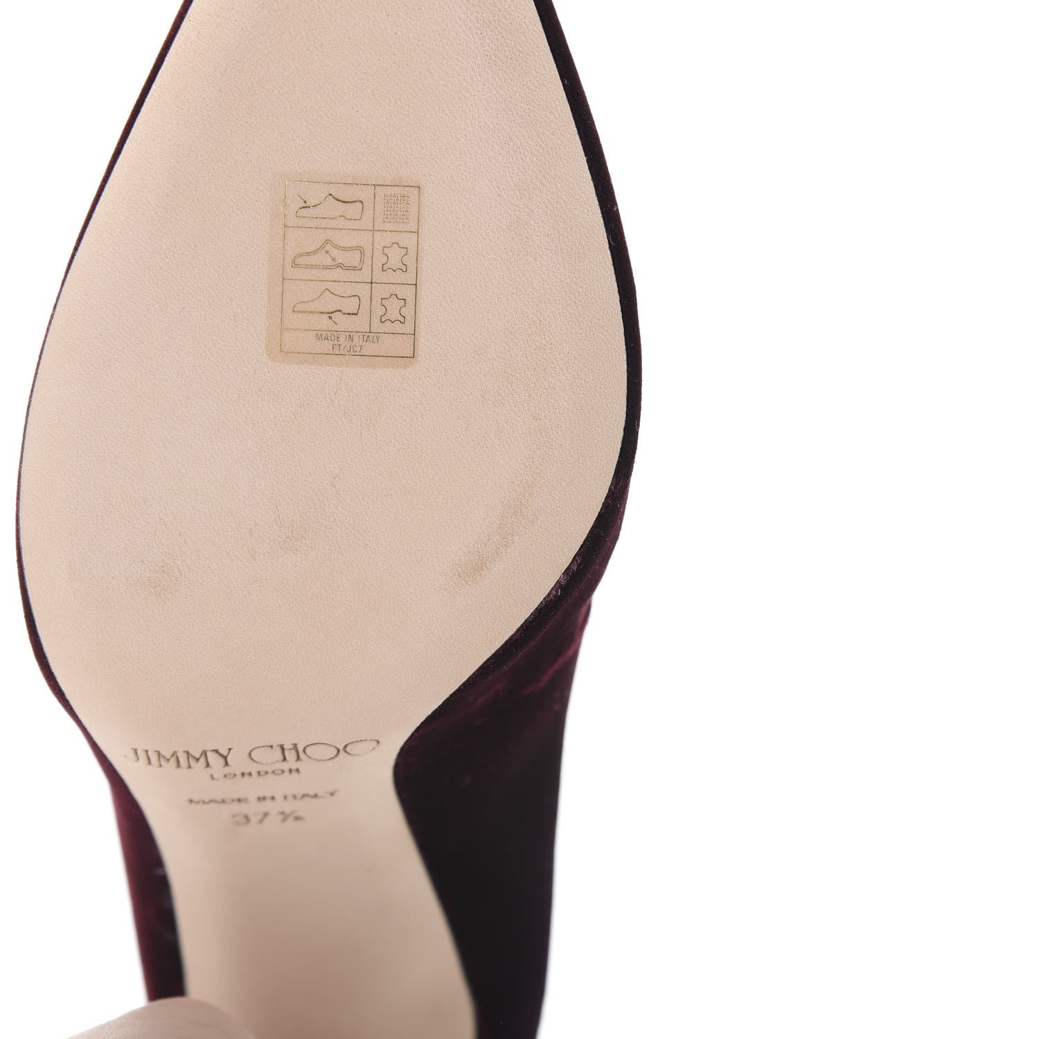 Jimmy Choo Velvet Romy 100 Pumps 37.5 Bordeaux 9 of 10
