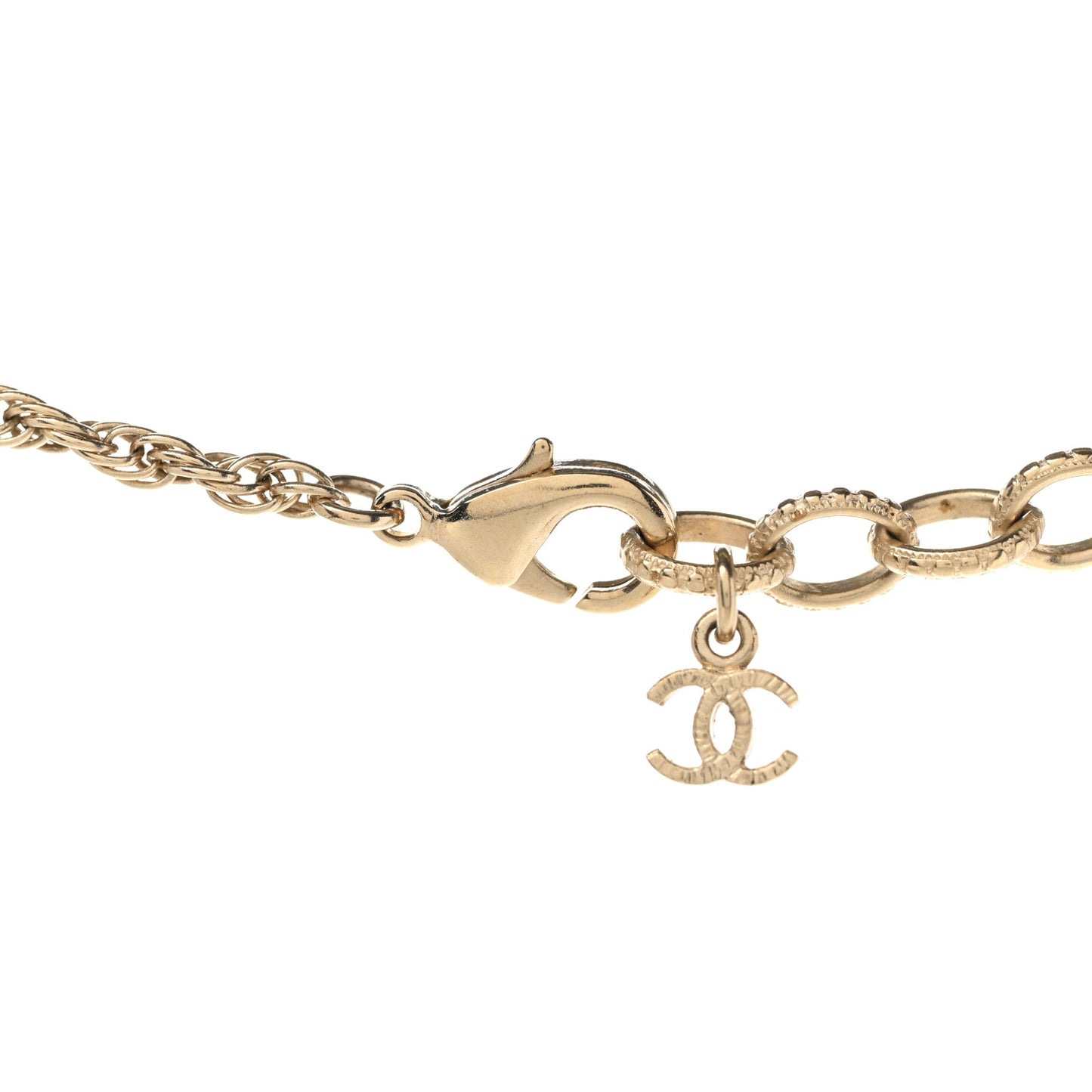 Pearl CC Medallion Necklace Gold