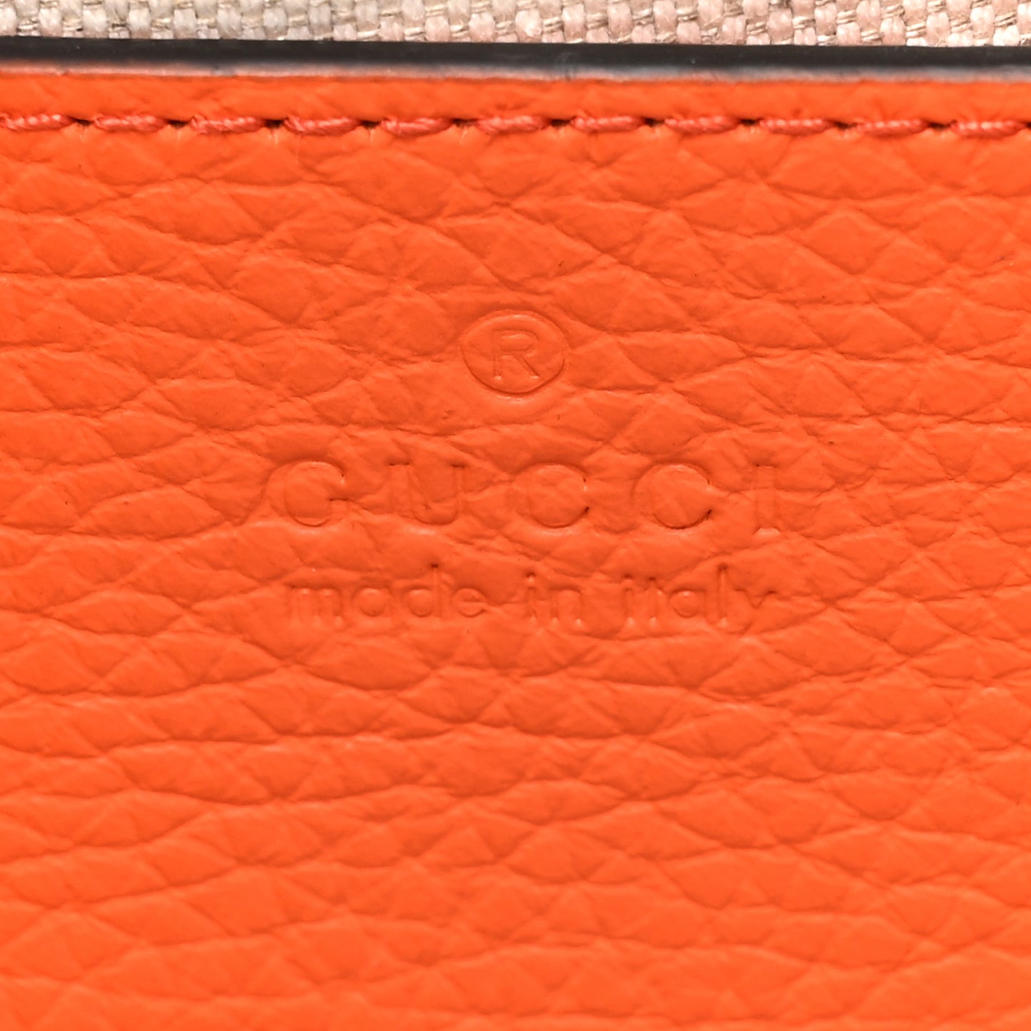 Piuma Calfskin Jumbo GG Embossed Mini Duffle Bag Good Orange