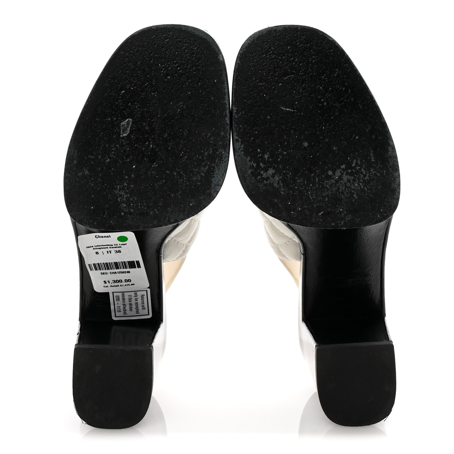 Lambskin Quilted Peep Toe Wedge Sandals 38 White