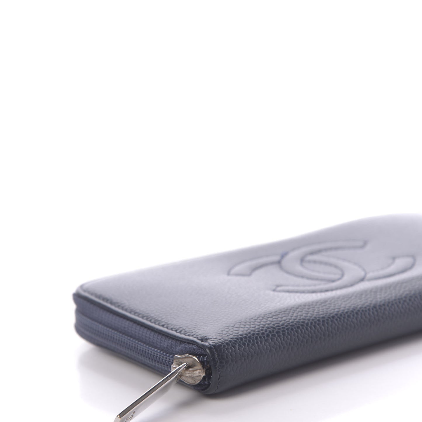 Caviar Large CC Timeless Zip Around Wallet Blue