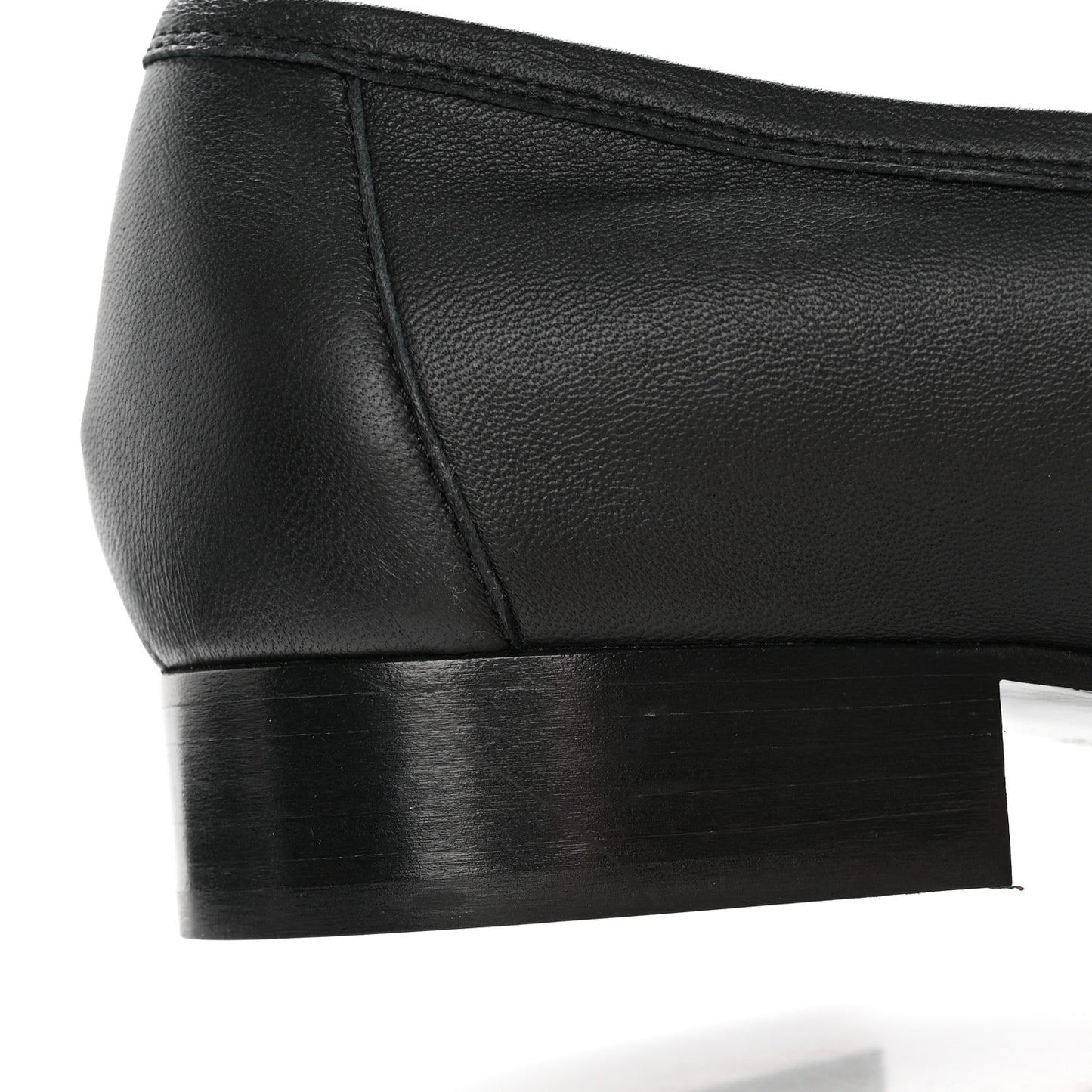 Calfskin Mens Stitched CC Loafers 43 Black