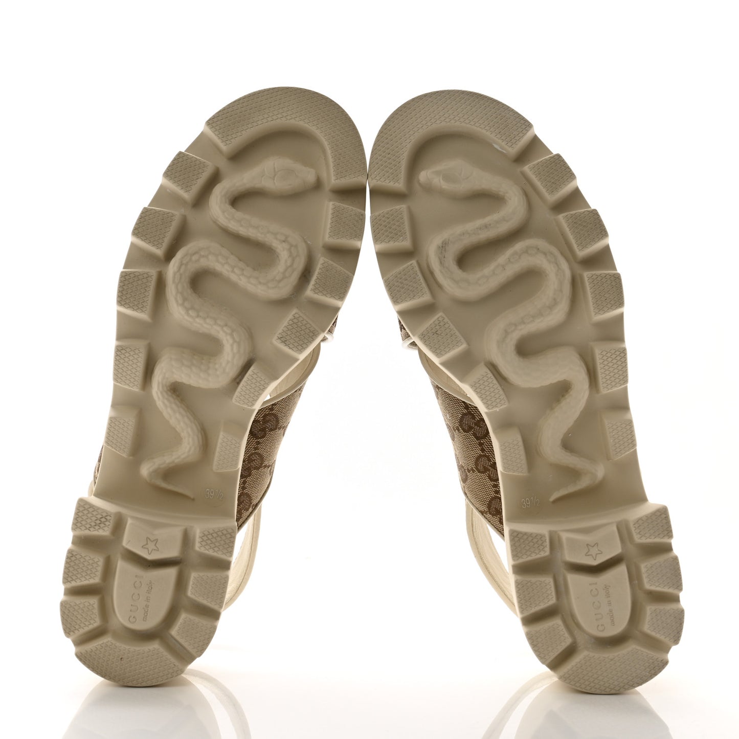 Monogram Granada Kid Trip 40/72mm Lug Sole Sandals 39.5 Beige Ebony Mystic White