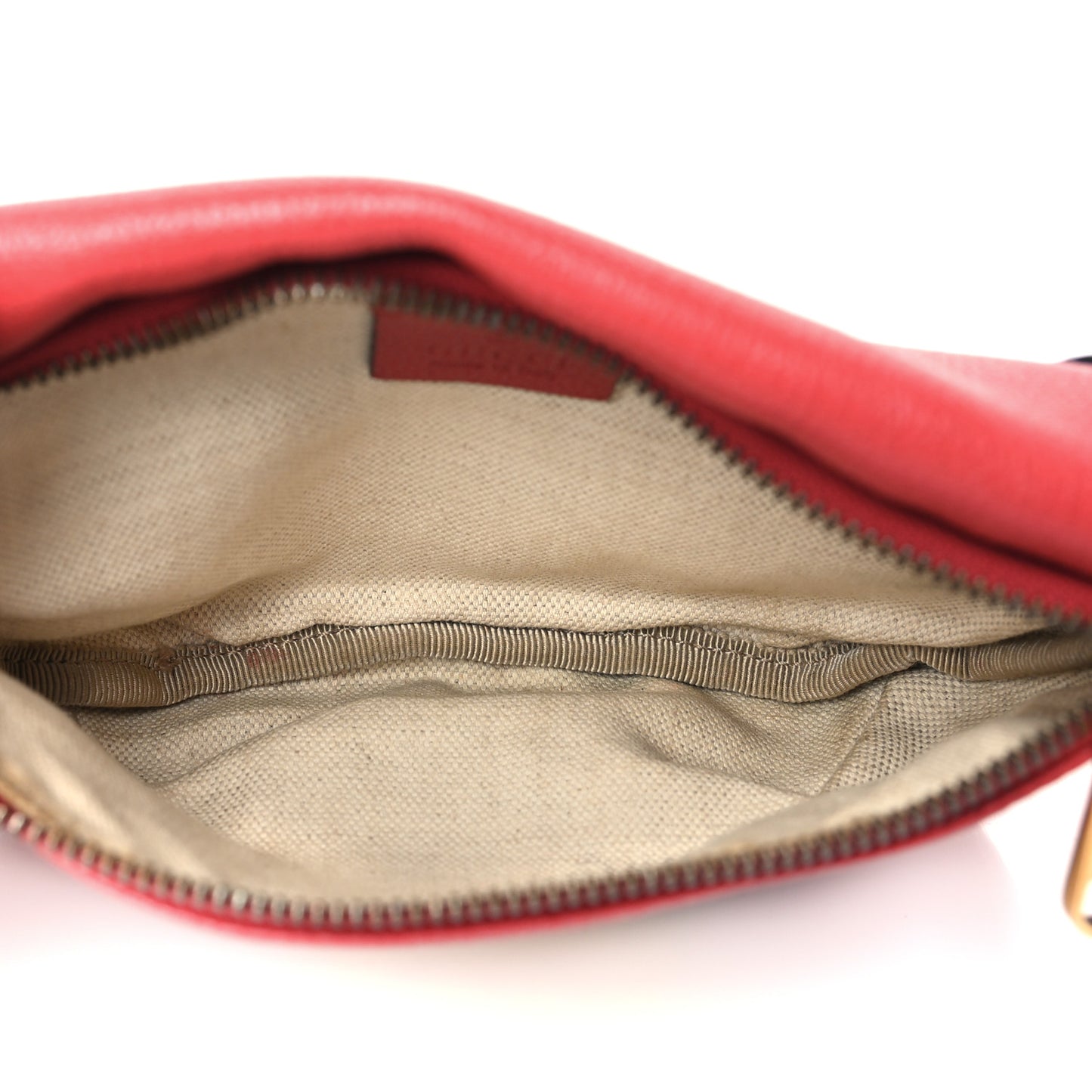 Grained Calfskin Small Logo Belt Bag Hibiscus Red