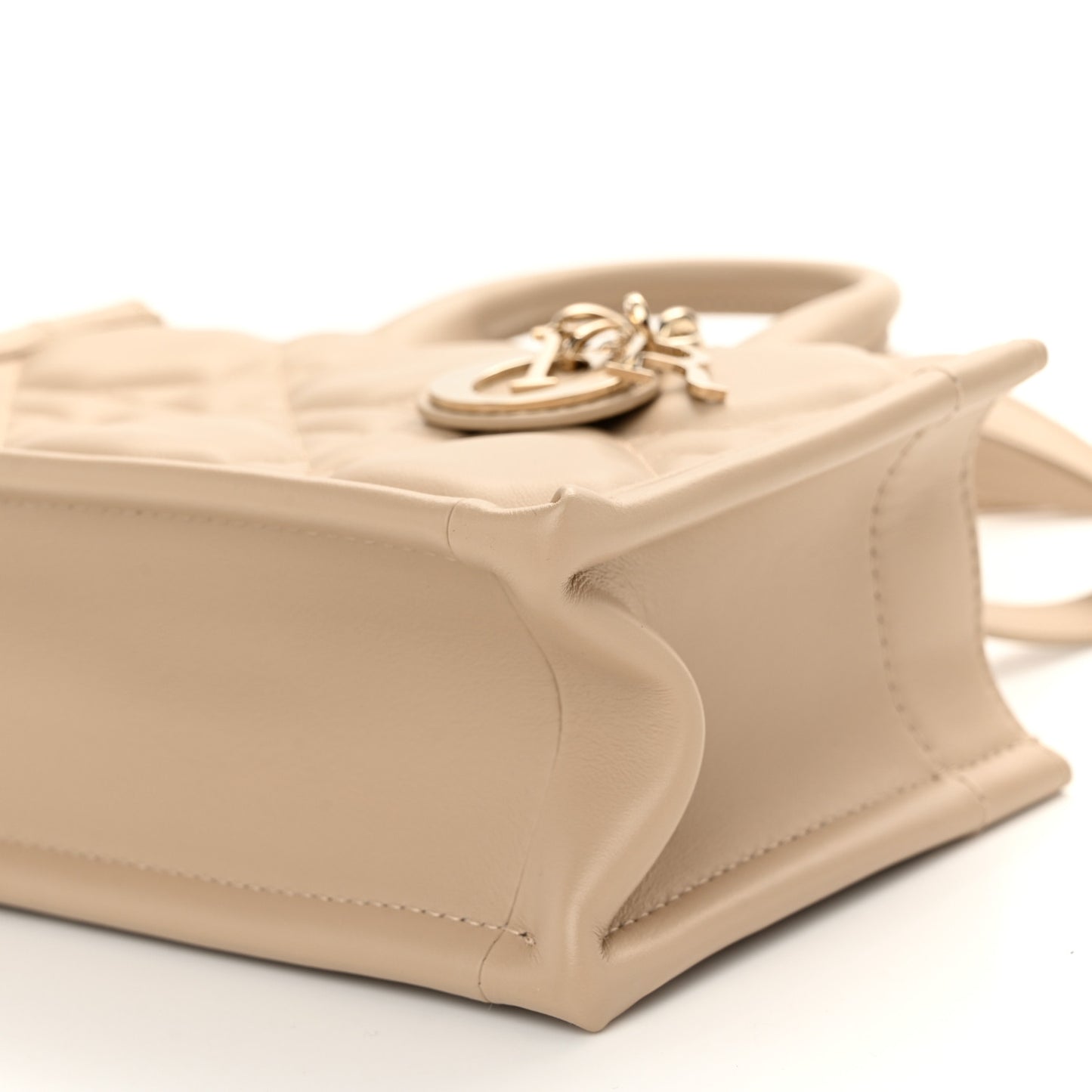 Calfskin Macrocannage Mini Book Tote Trench Beige
