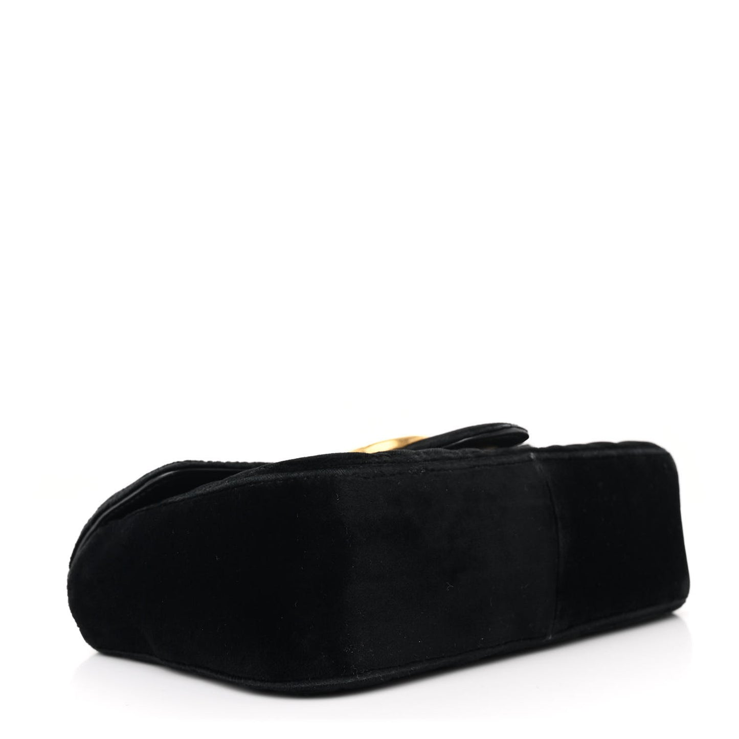 Velvet Matelasse Mini GG Marmont Shoulder Bag Black