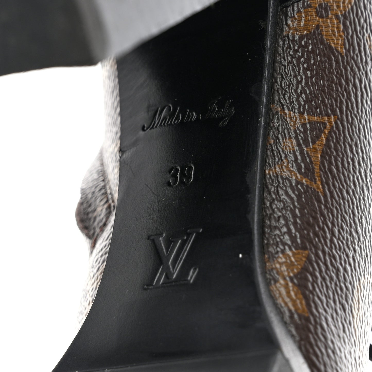 Patent Calfskin Monogram Star Trail Ankle Boots 39 Black