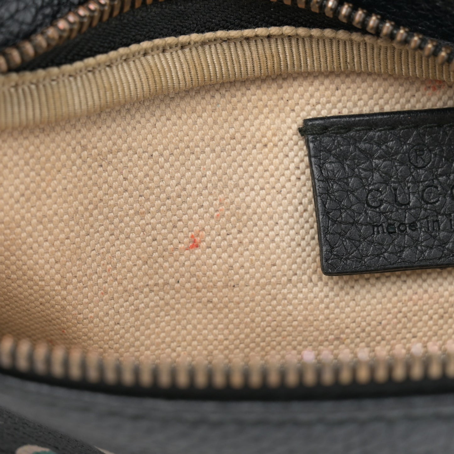 Grained Calfskin Small Logo Belt Bag Black