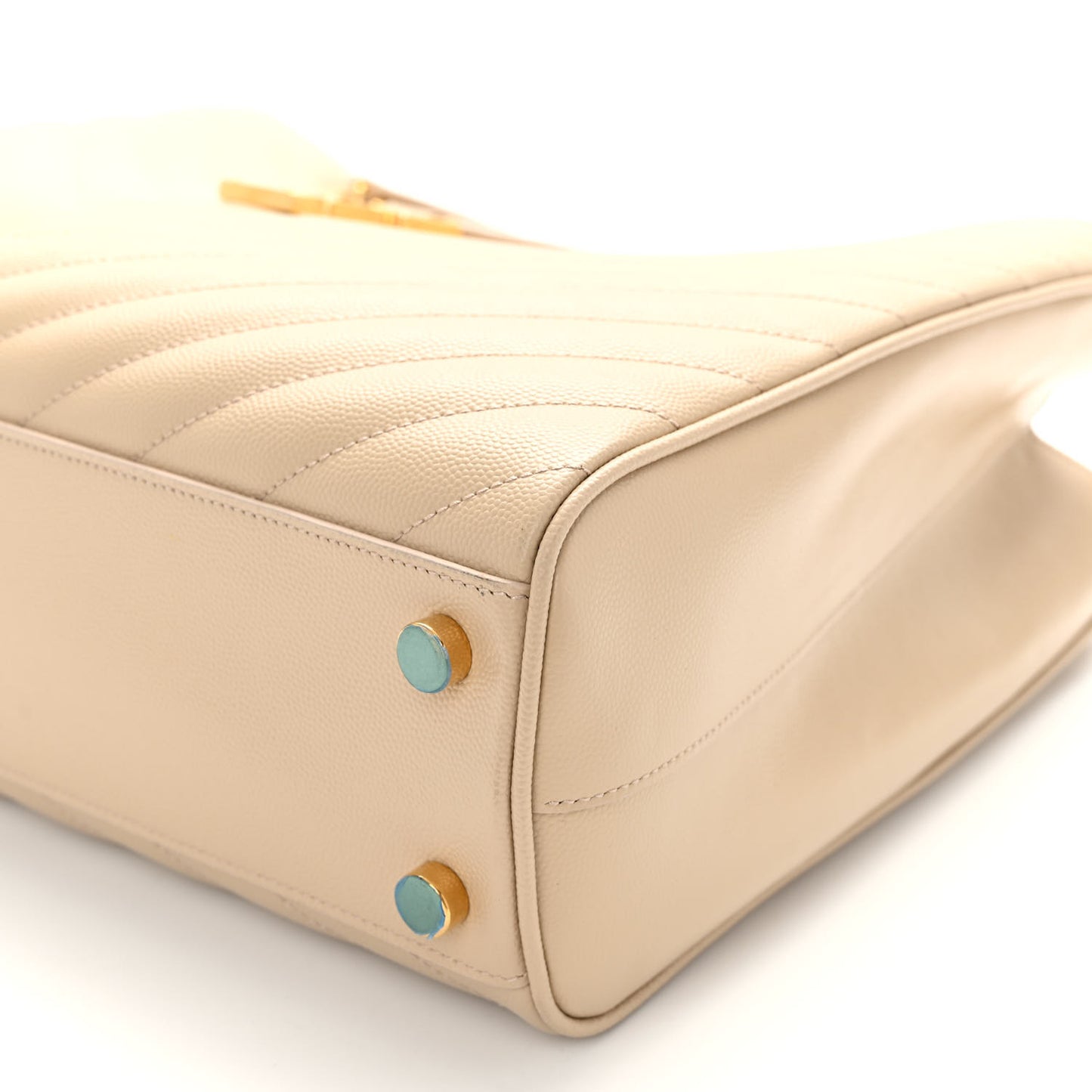 Grain De Poudre Matelasse Chevron Monogram Shopping Bag Nude Powder