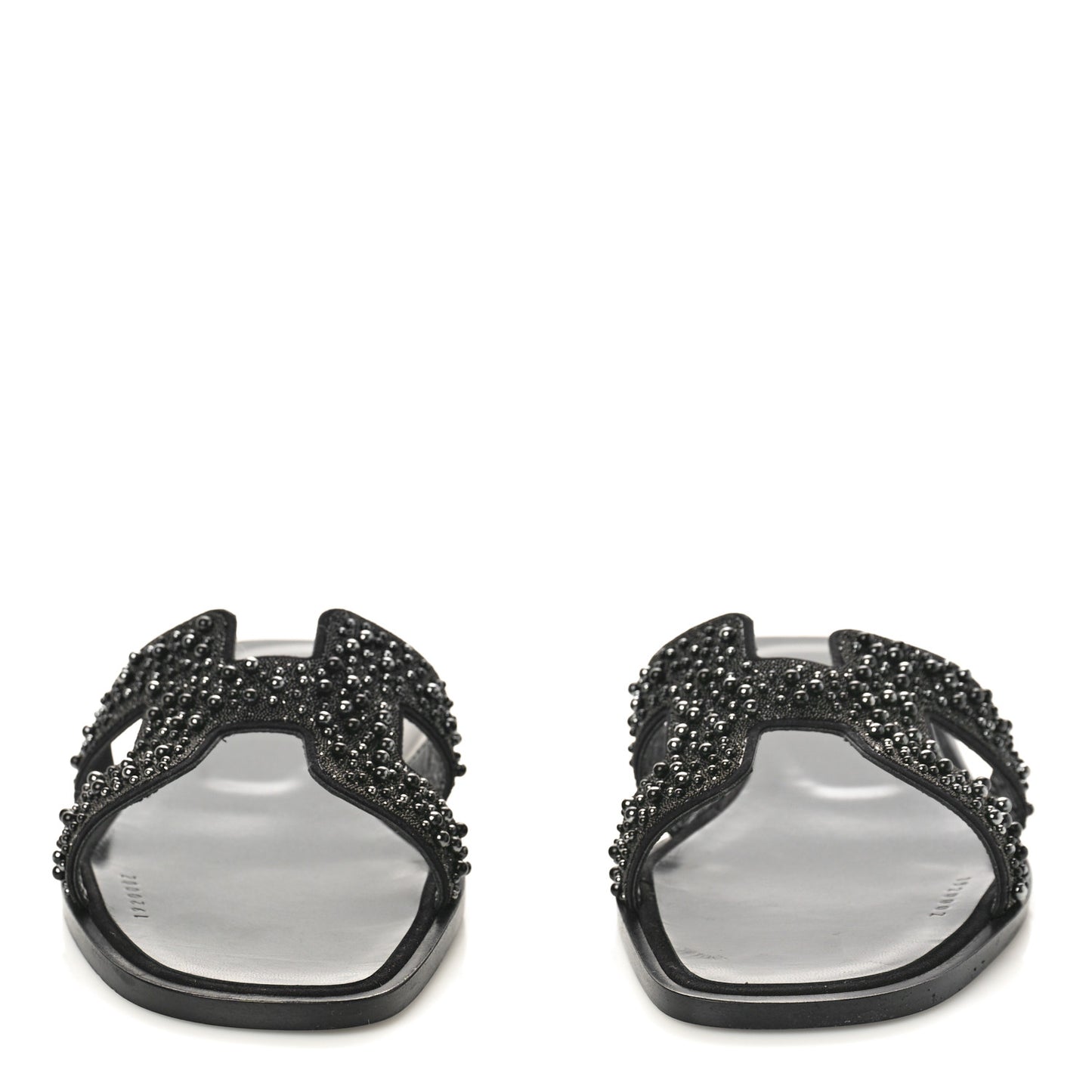 Suede Beaded Oran Sandals 37 Black