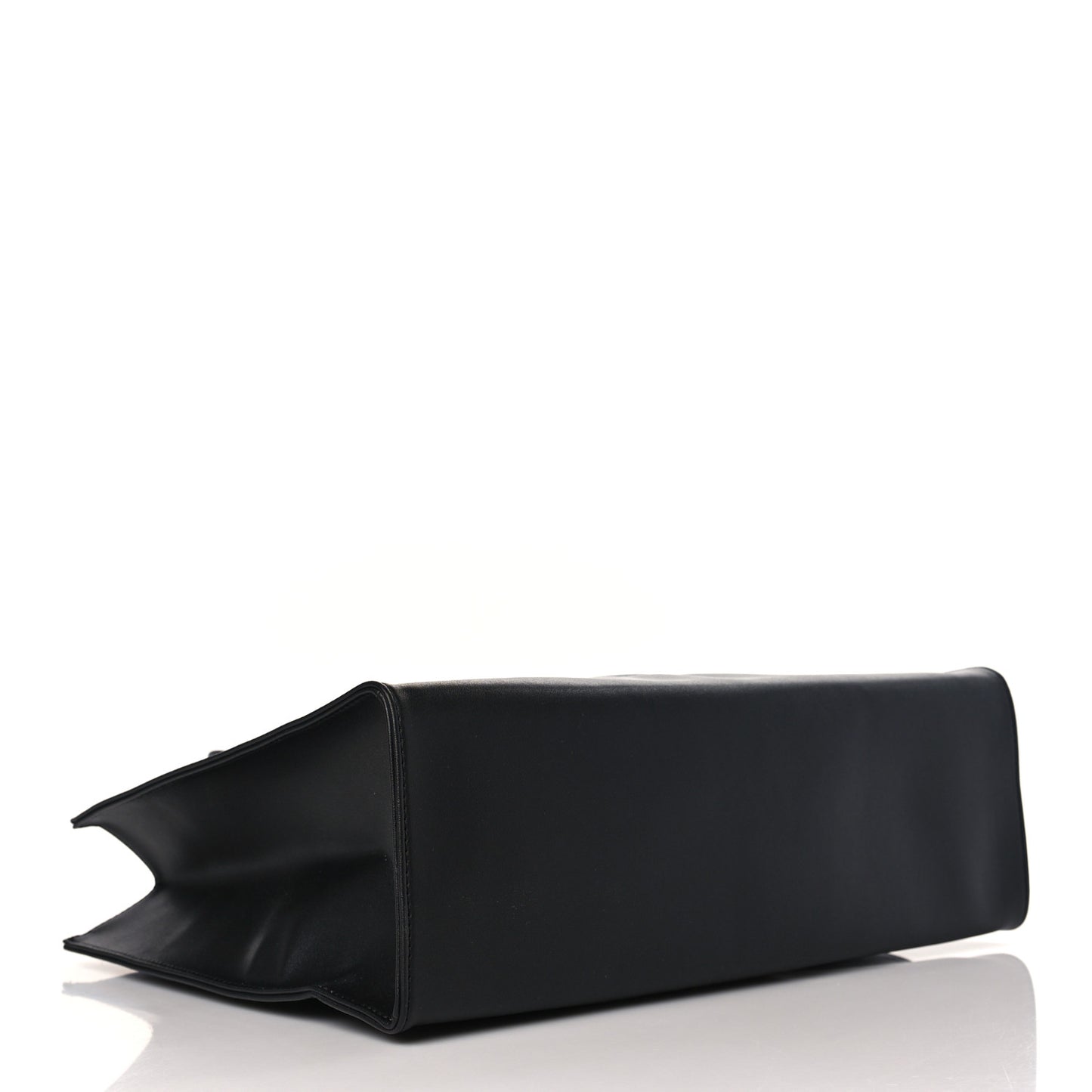Vegan Leather Medium Shopping Bag Black