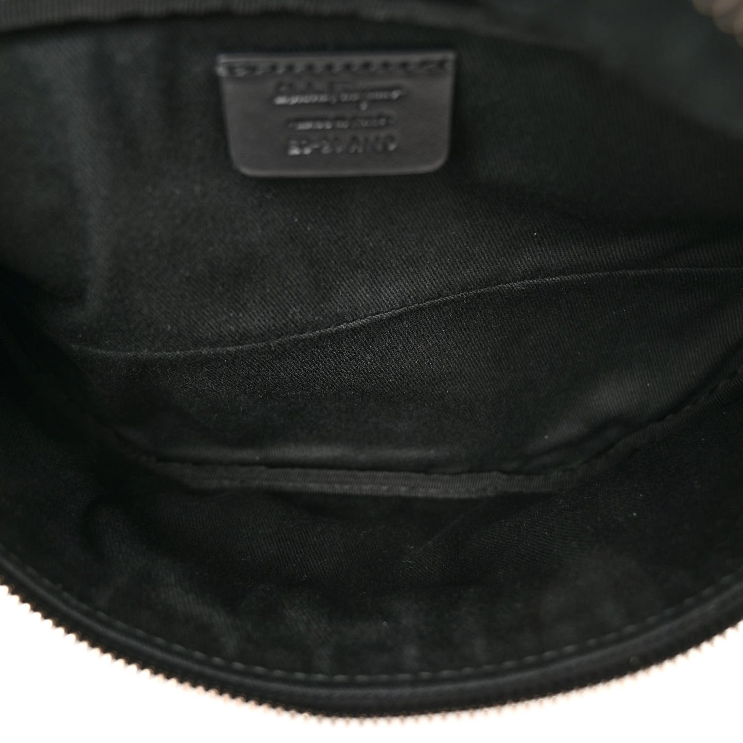 Gancini Monogram Calfskin Waist Bag Black Beige