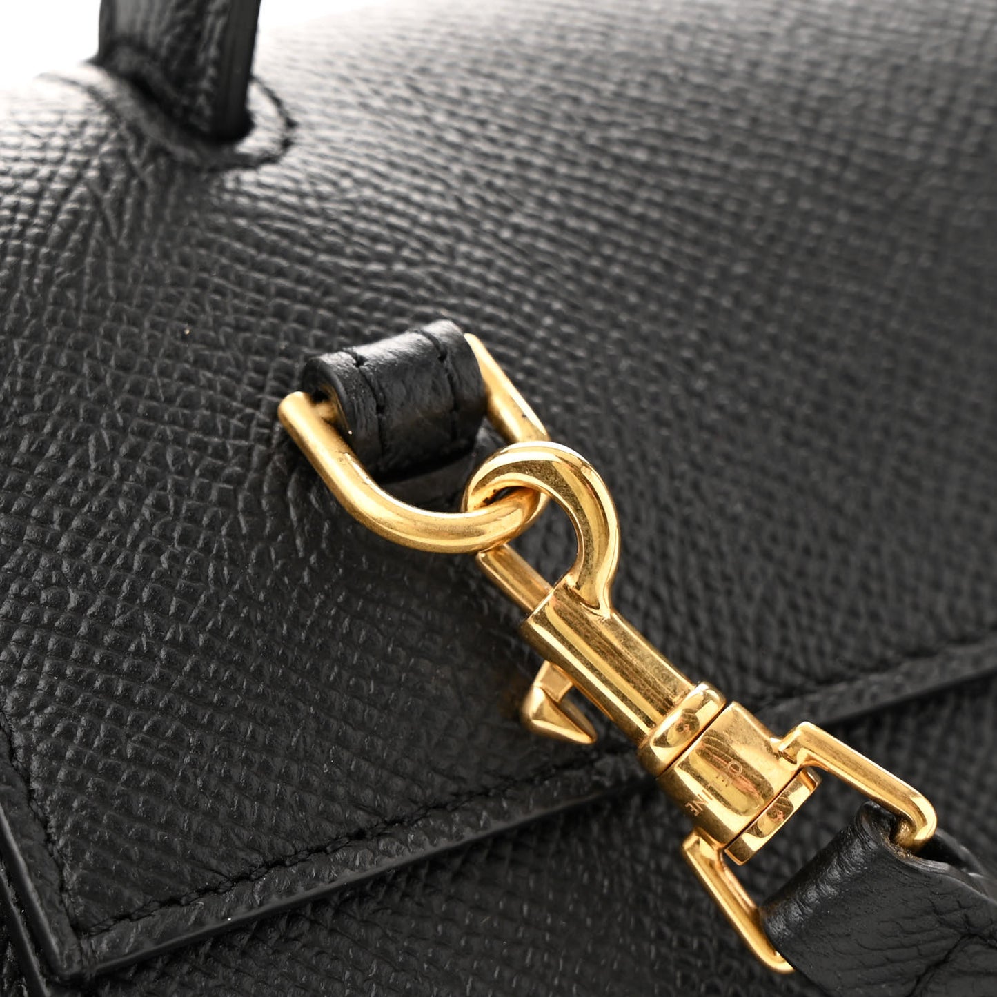 Grained Calfskin Nano Belt Bag Black