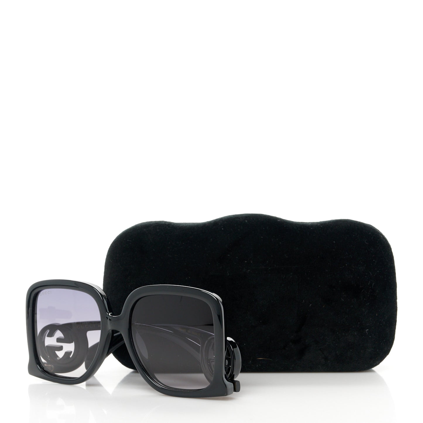 Acetate Rectangle Frame Sunglasses GG1326S Black