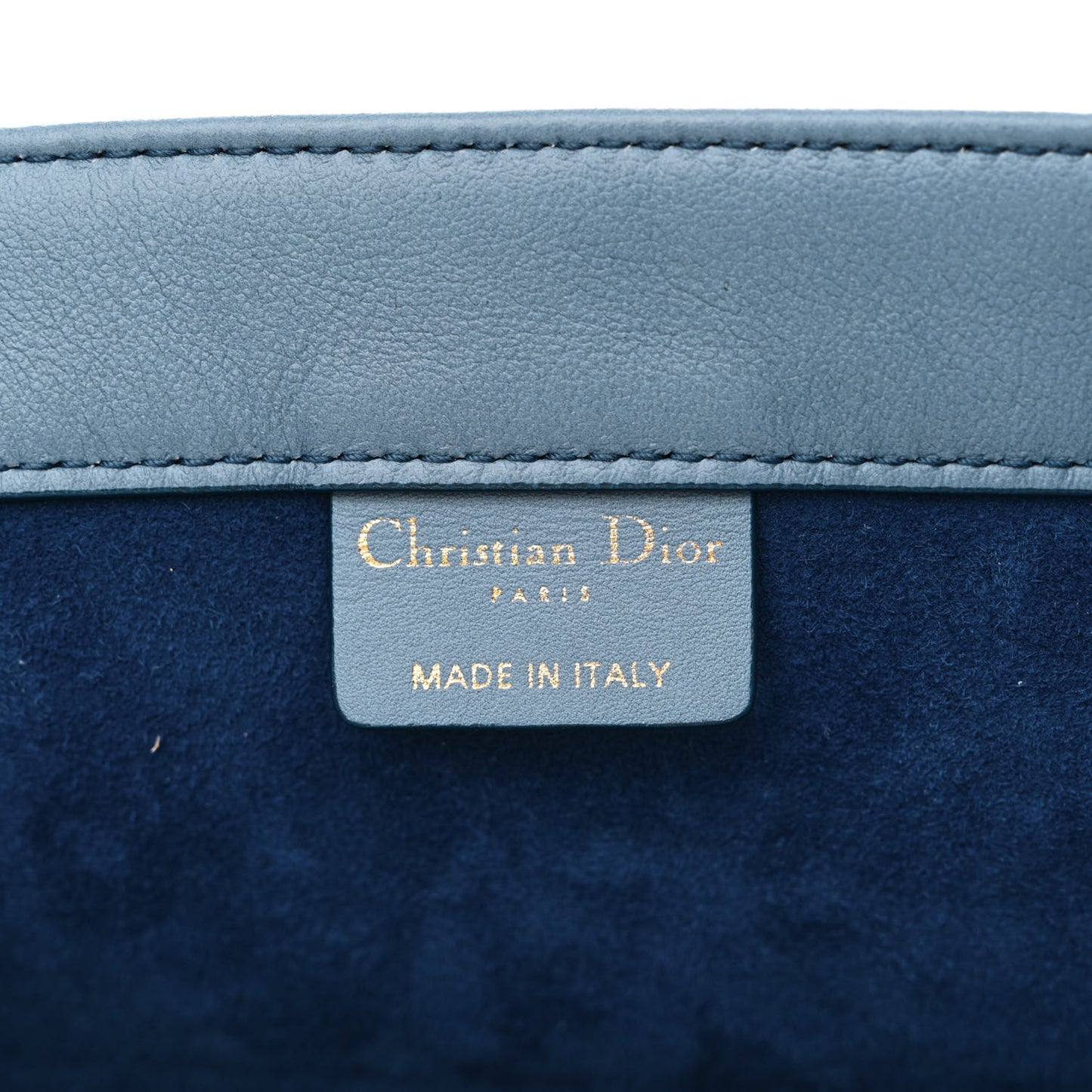 Gradient Smooth Calfskin Embossed Medium Book Tote Indigo Blue