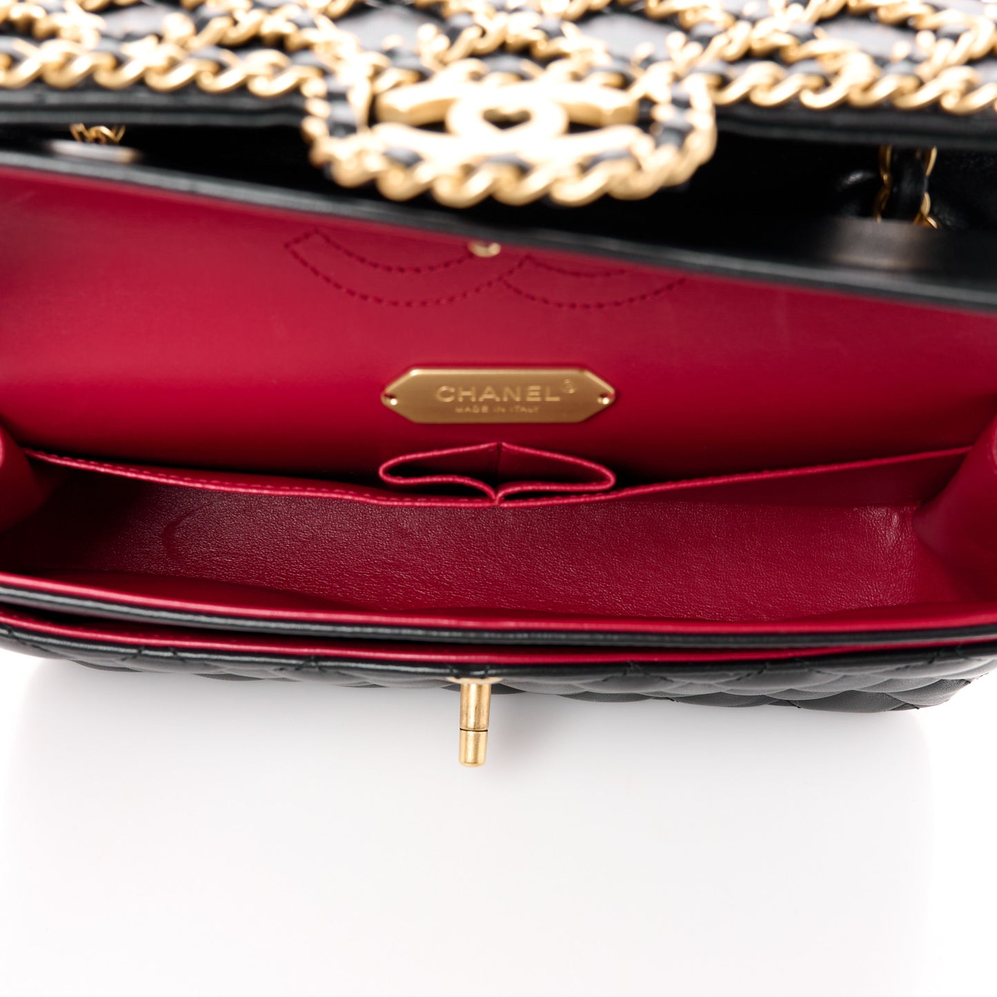 Lambskin Timeless Classic Chained Double Flap Black