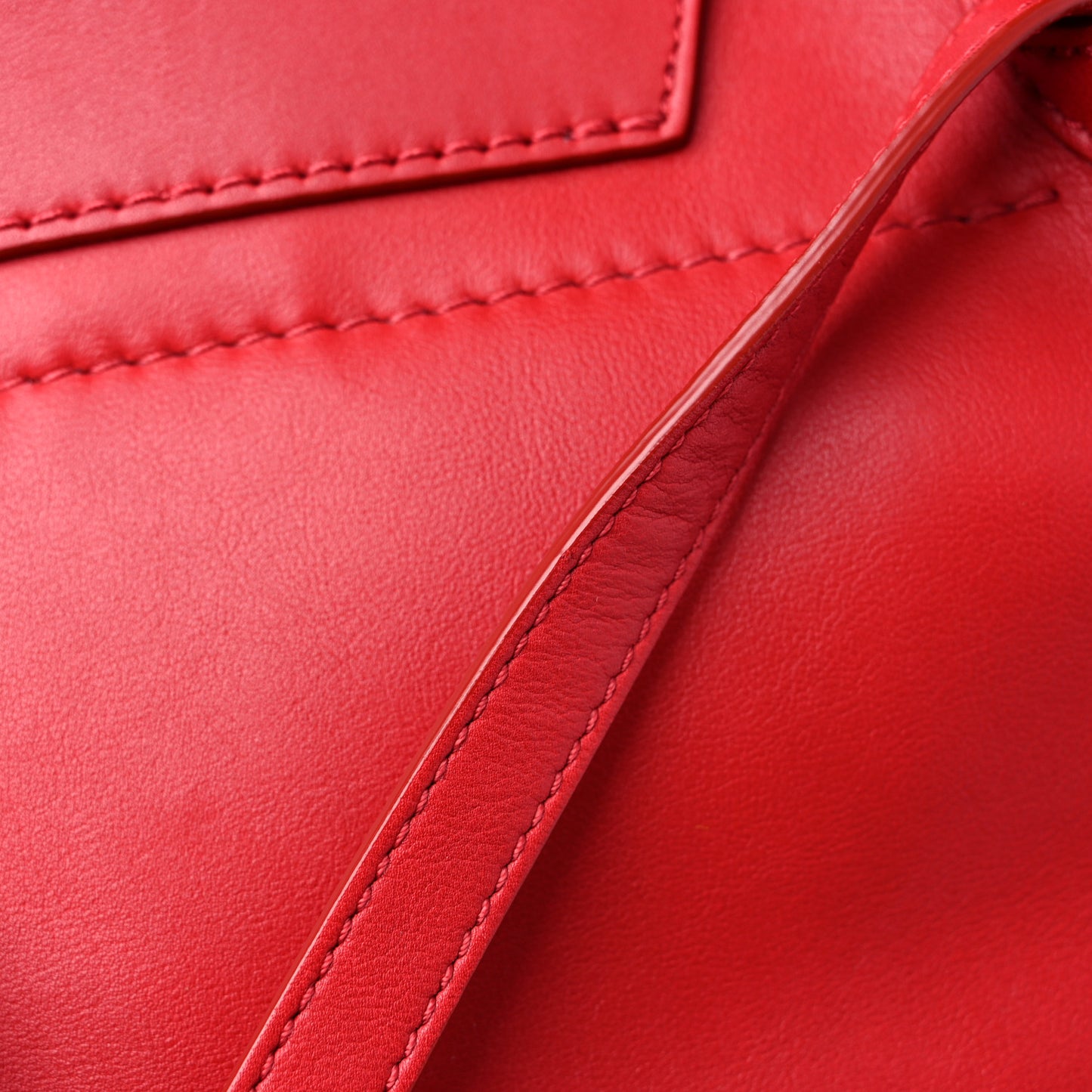 Smooth Calfskin Small Big Bag Red