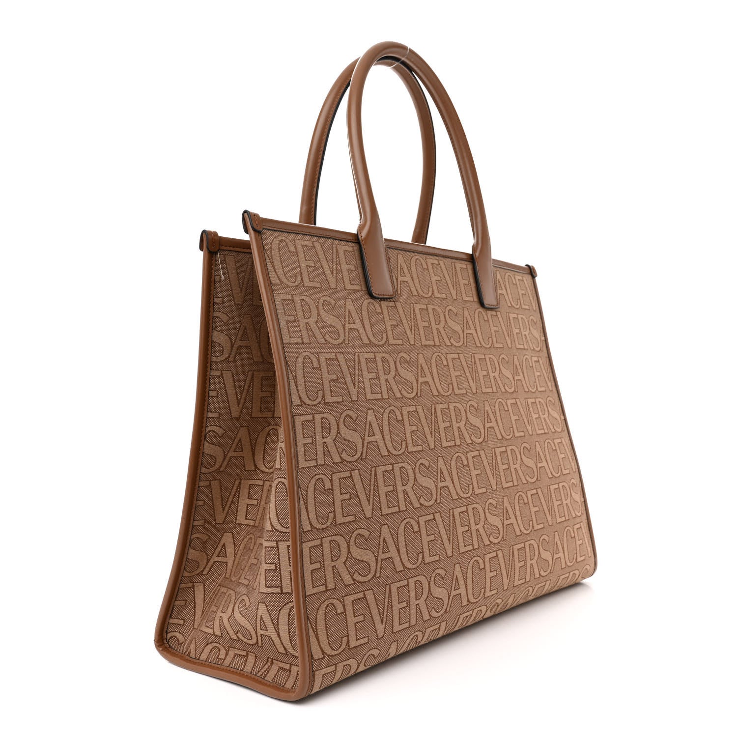 Versace Jacquard Canvas Large Allover Medusa Tote Beige 3 of 16